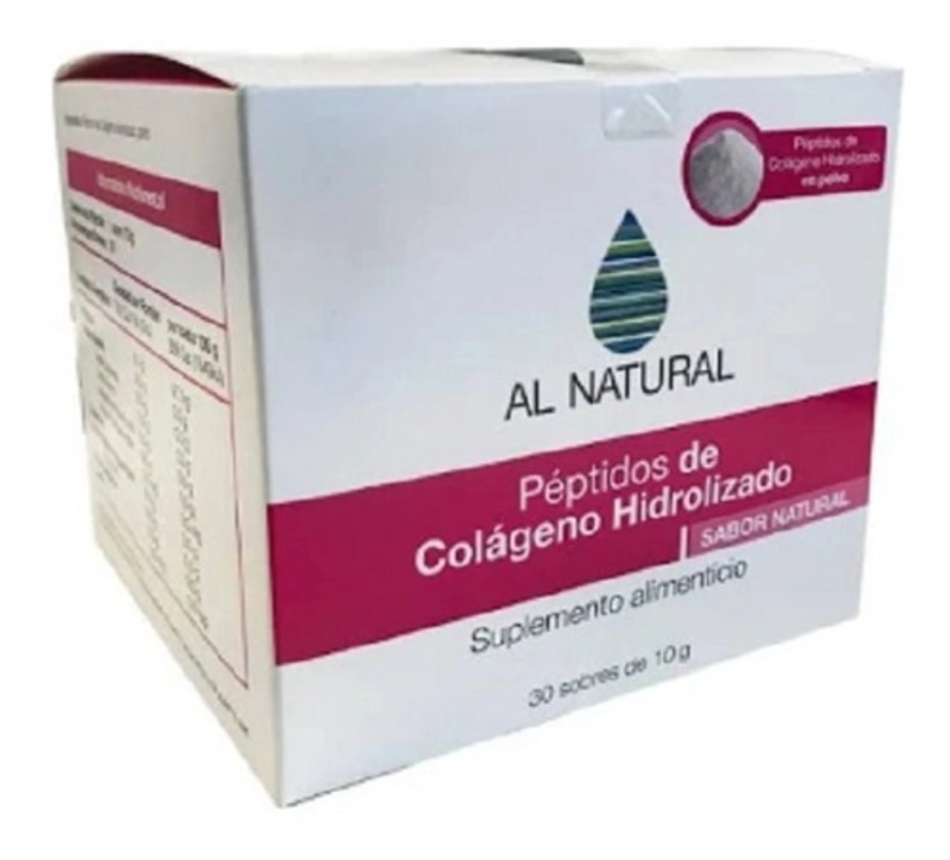 Al natural peptidos de colageno hidrolizado 30 sobres caja
