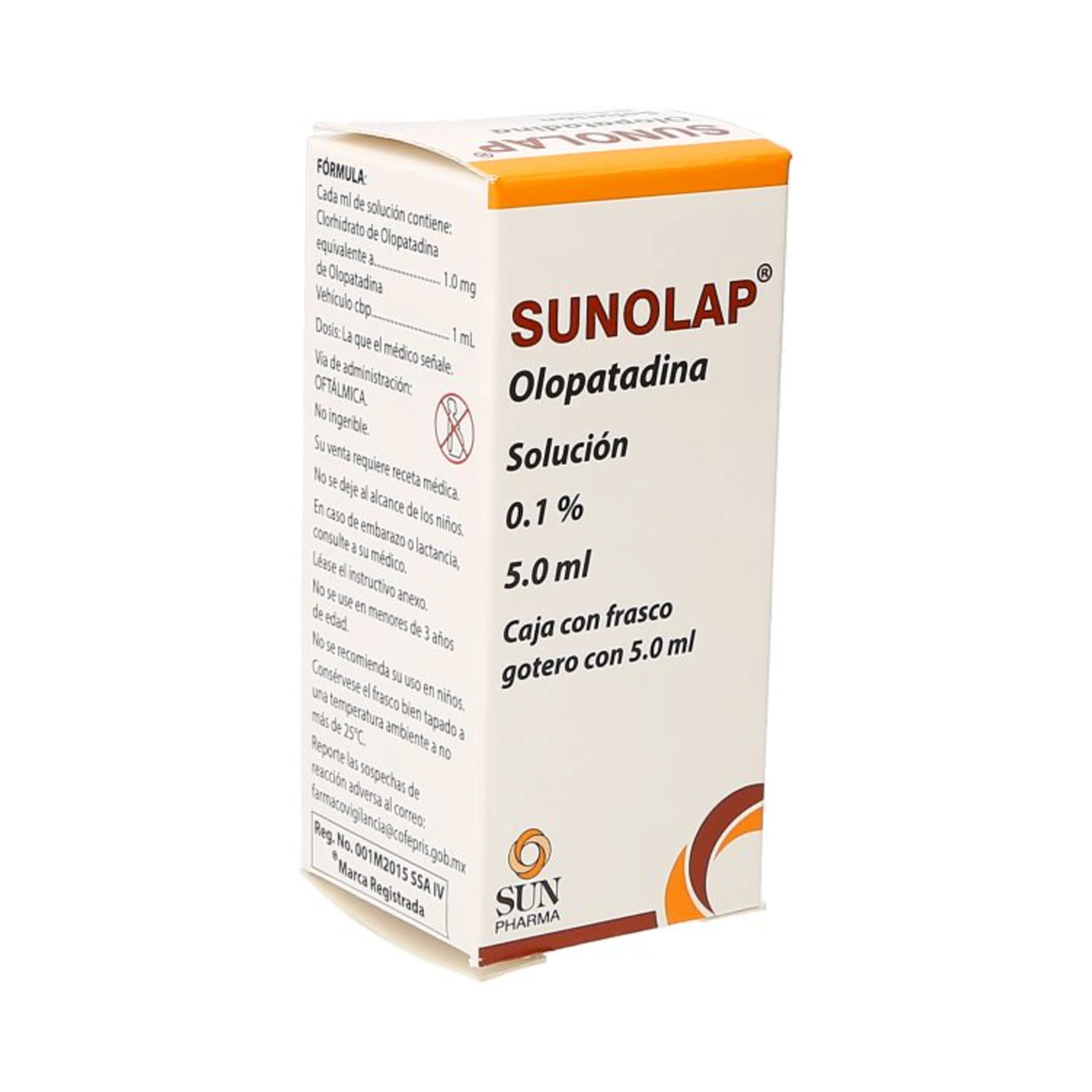 Sunolap olopatadina 1 % con 1 solución