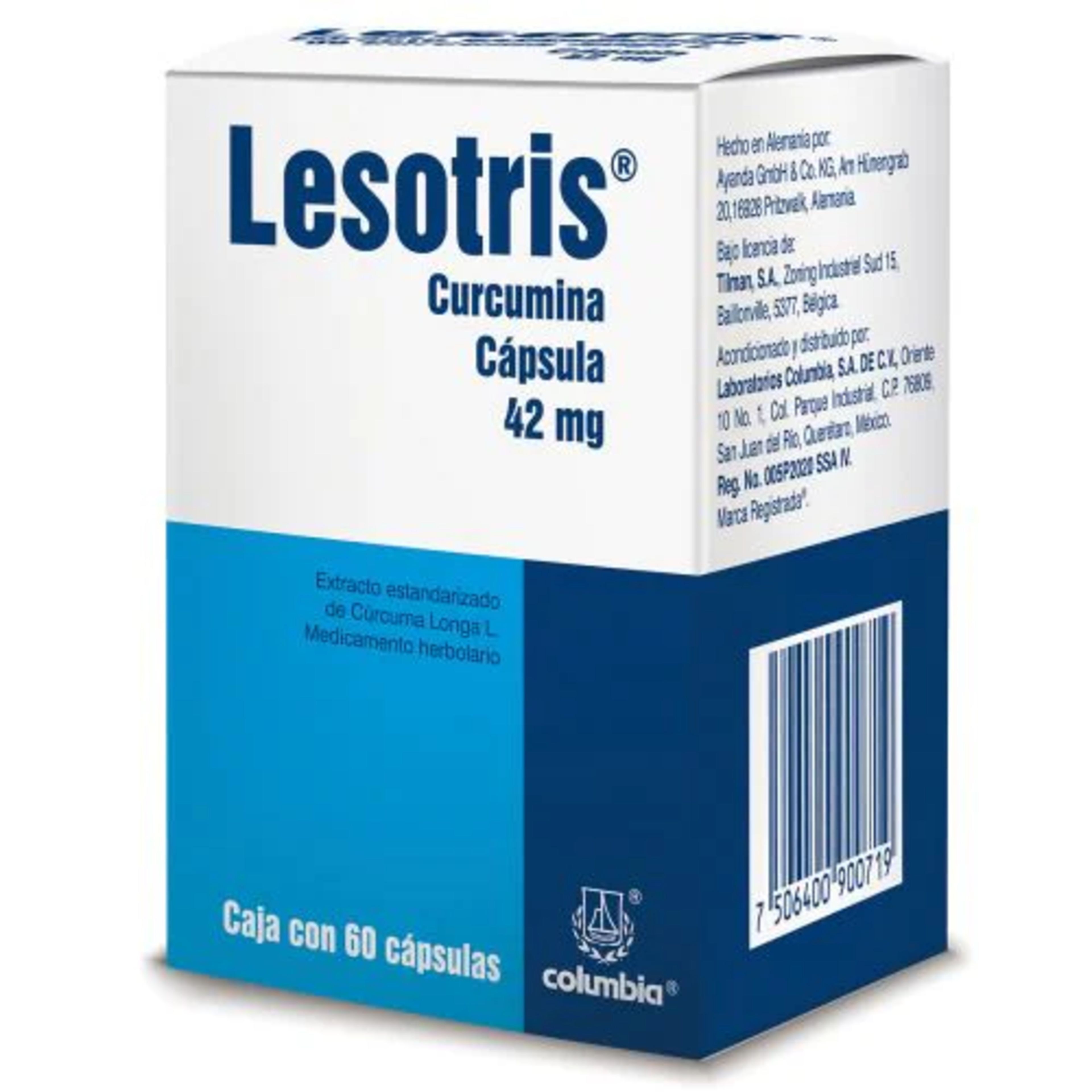 Lesotris 42 Mg Con 60 Cápsulas