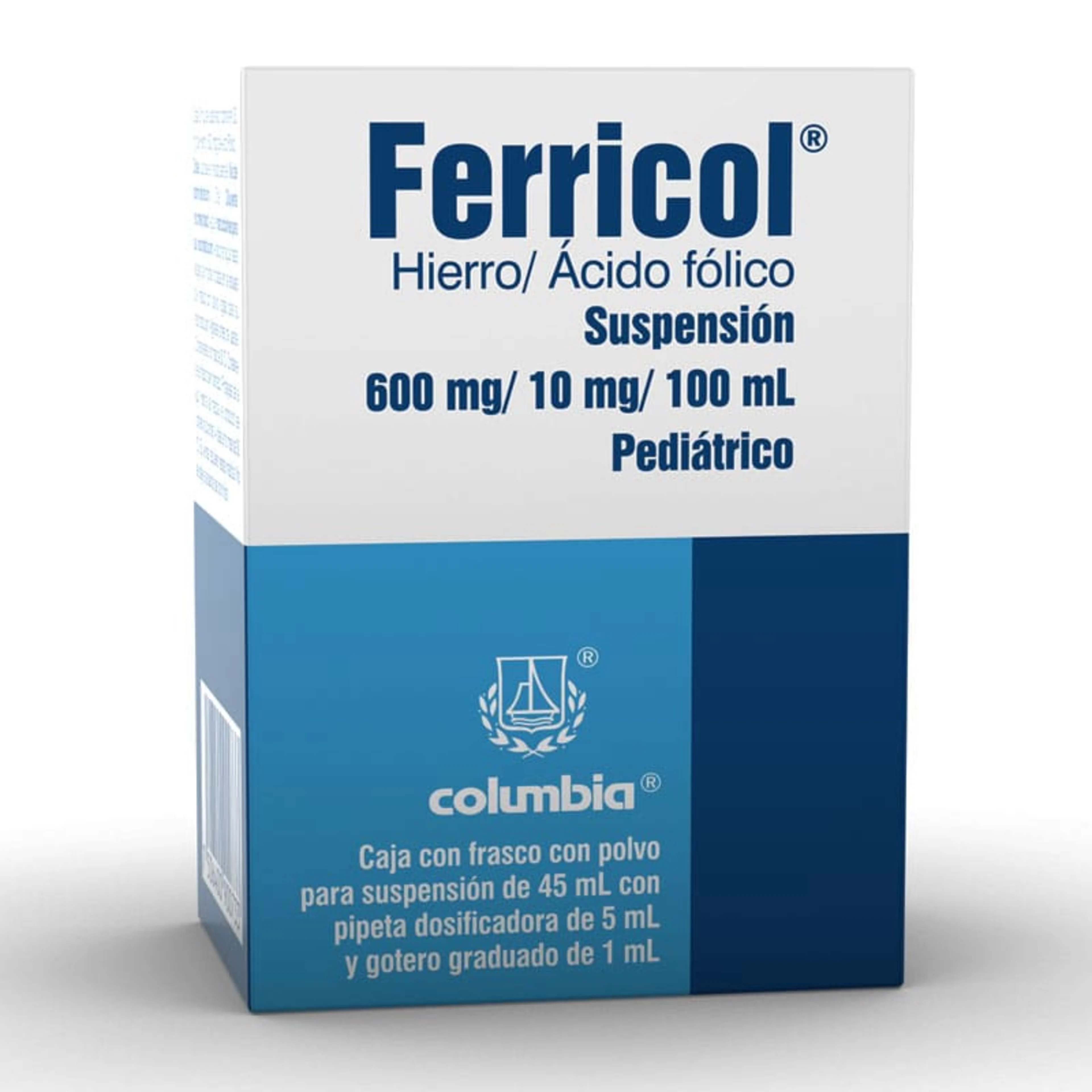 Ferricol 600/10 Mg Suspensión Pediátrica Con 45 Ml