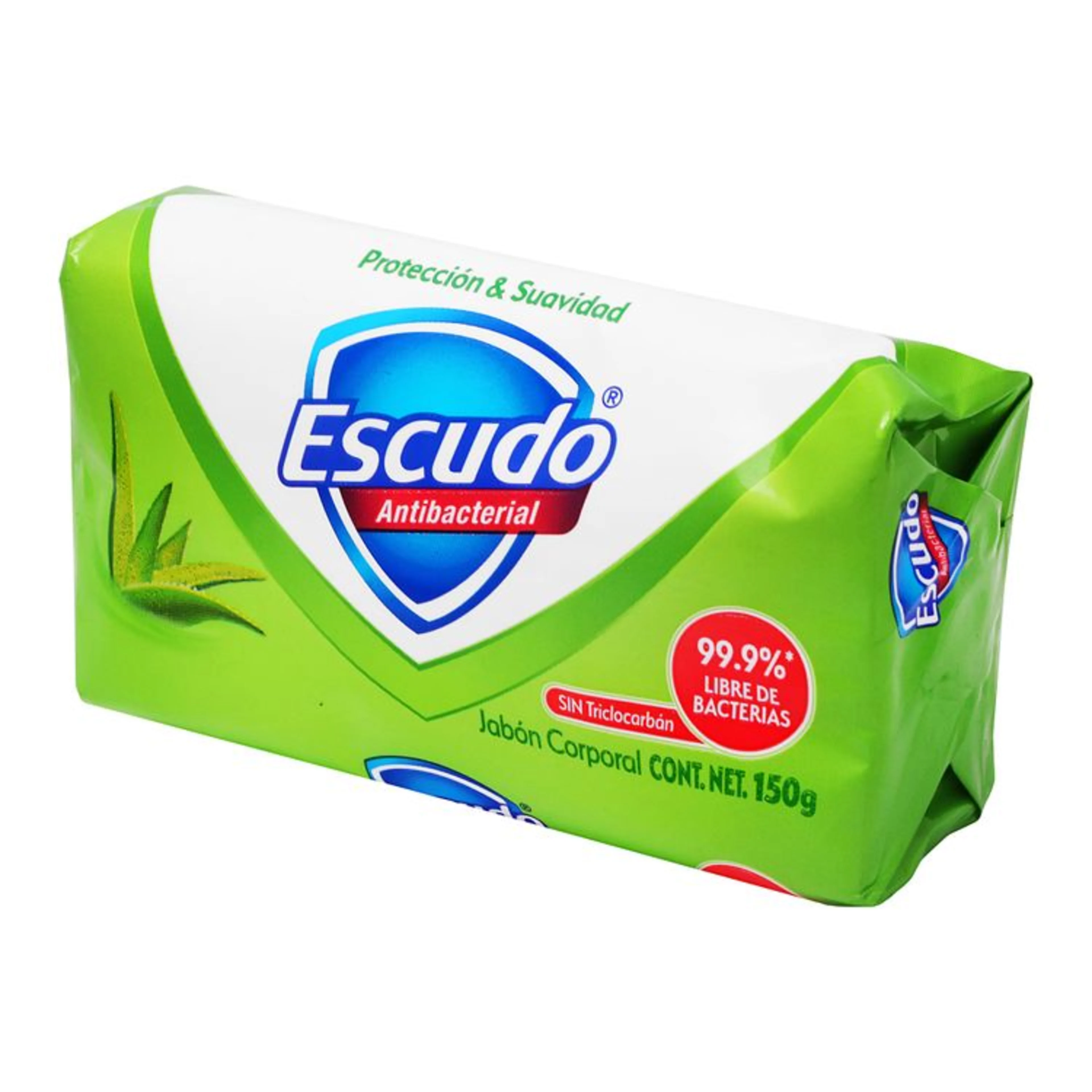Escudo Antibacterial Jabón Verde Barra Con 150 G