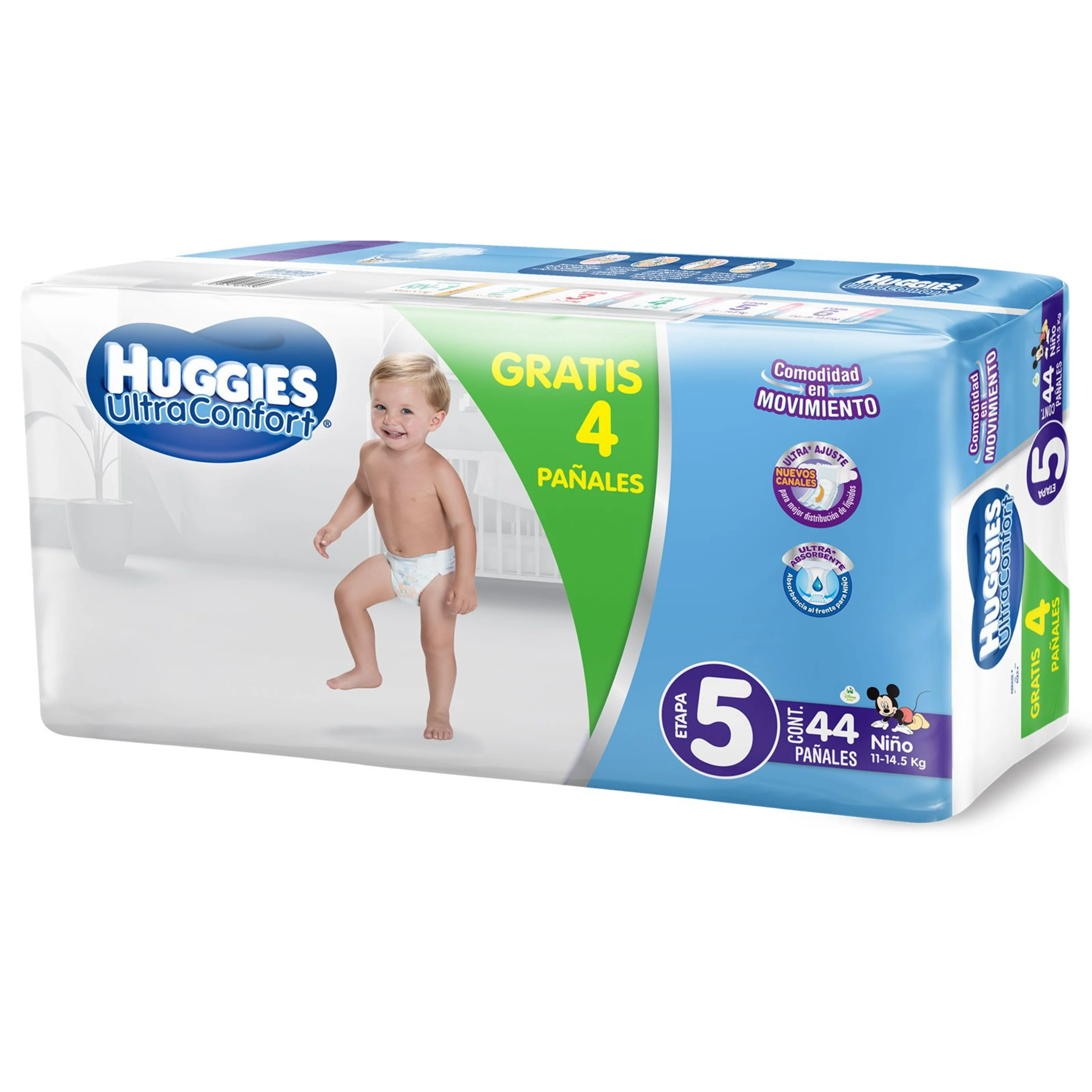 Pañal hugg ultra conf et 5 niño 40+4