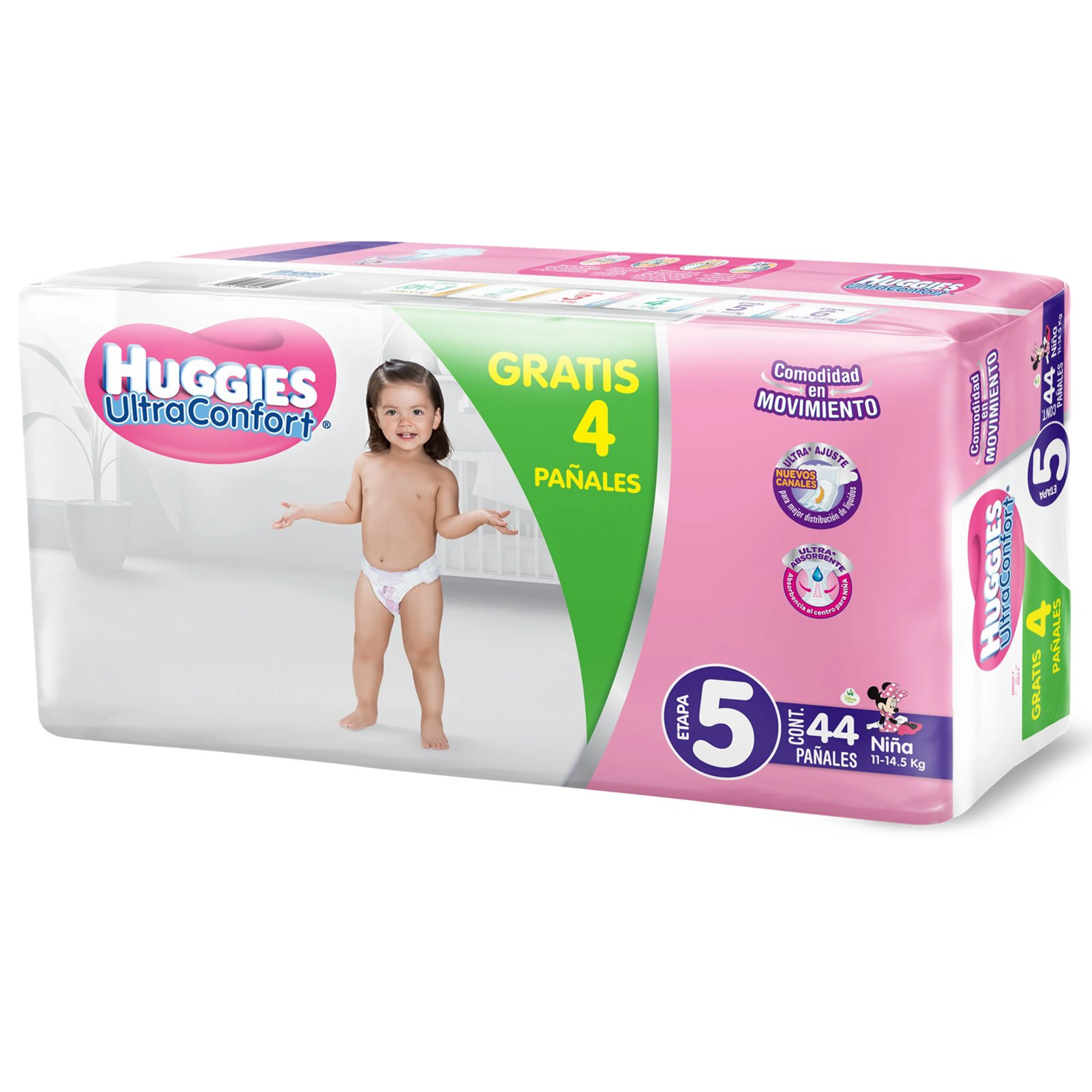 Pañal hugg ultra conf et 5 niña 40+4