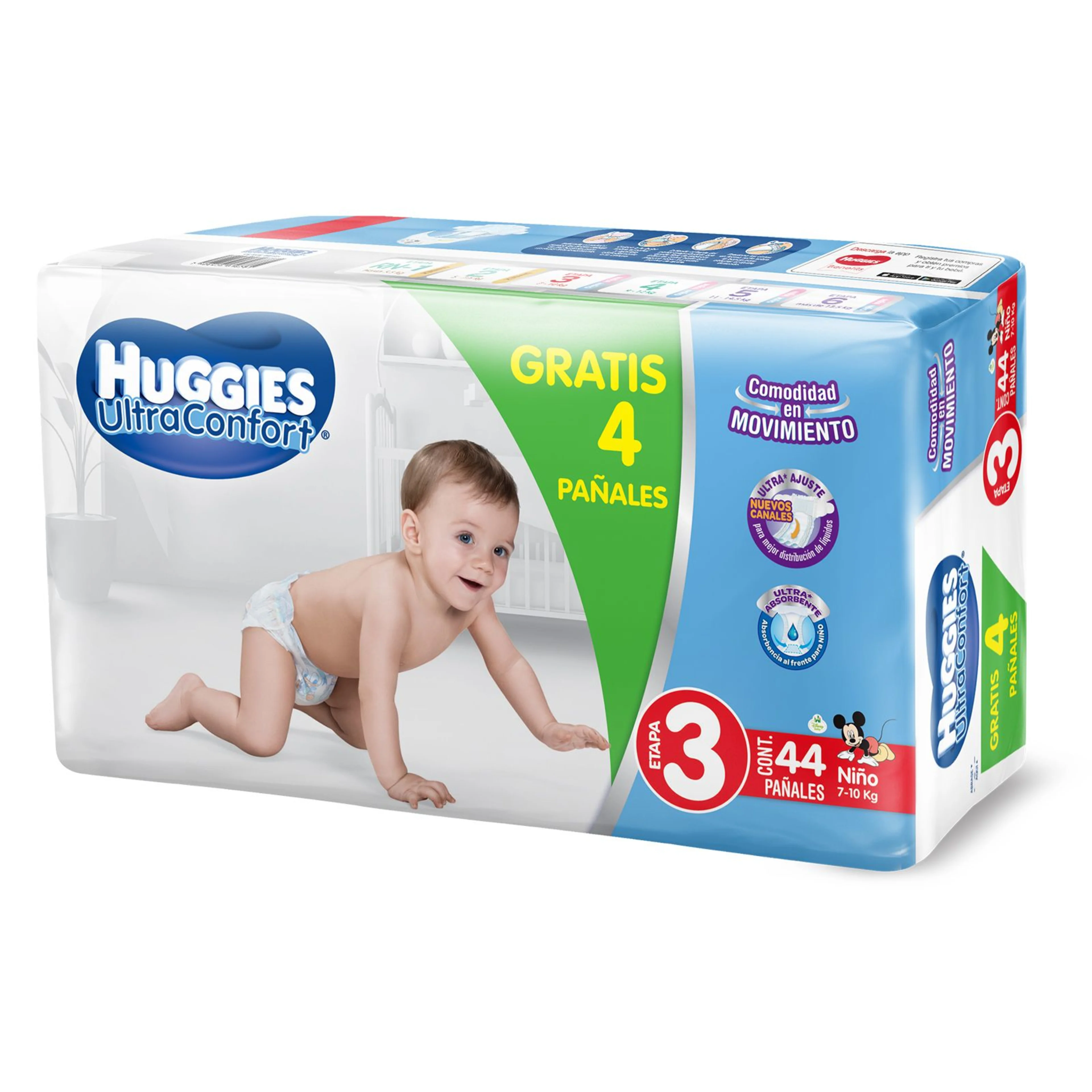 Pañal hugg ultra conf et 3 niño 40+4