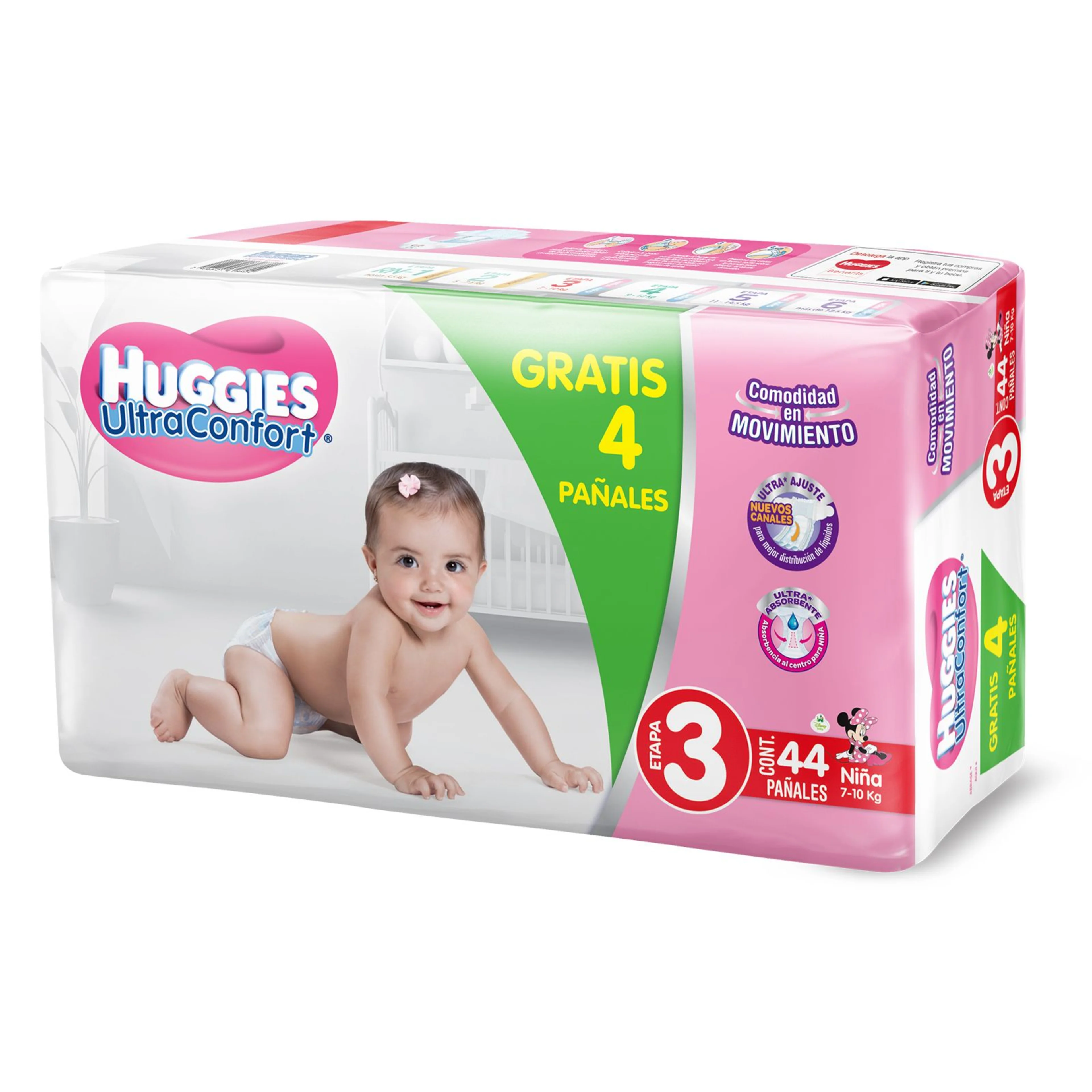 Pañal hugg ultra conf et 3 niña 40+4
