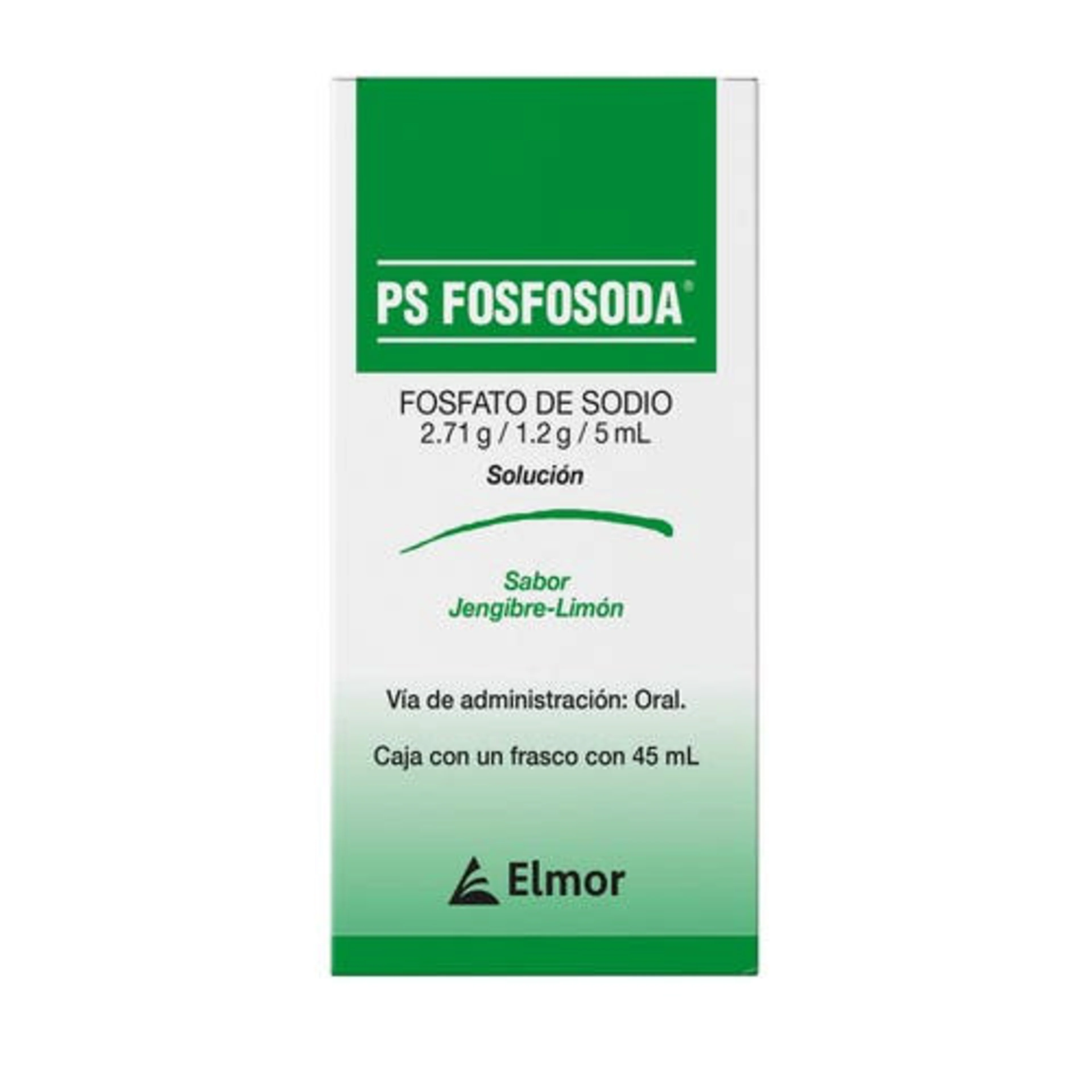 Ps Fosfosoda 2.71/1.2 G/5 Ml Sabor Jengibre-Limón Solución Con 45 Ml