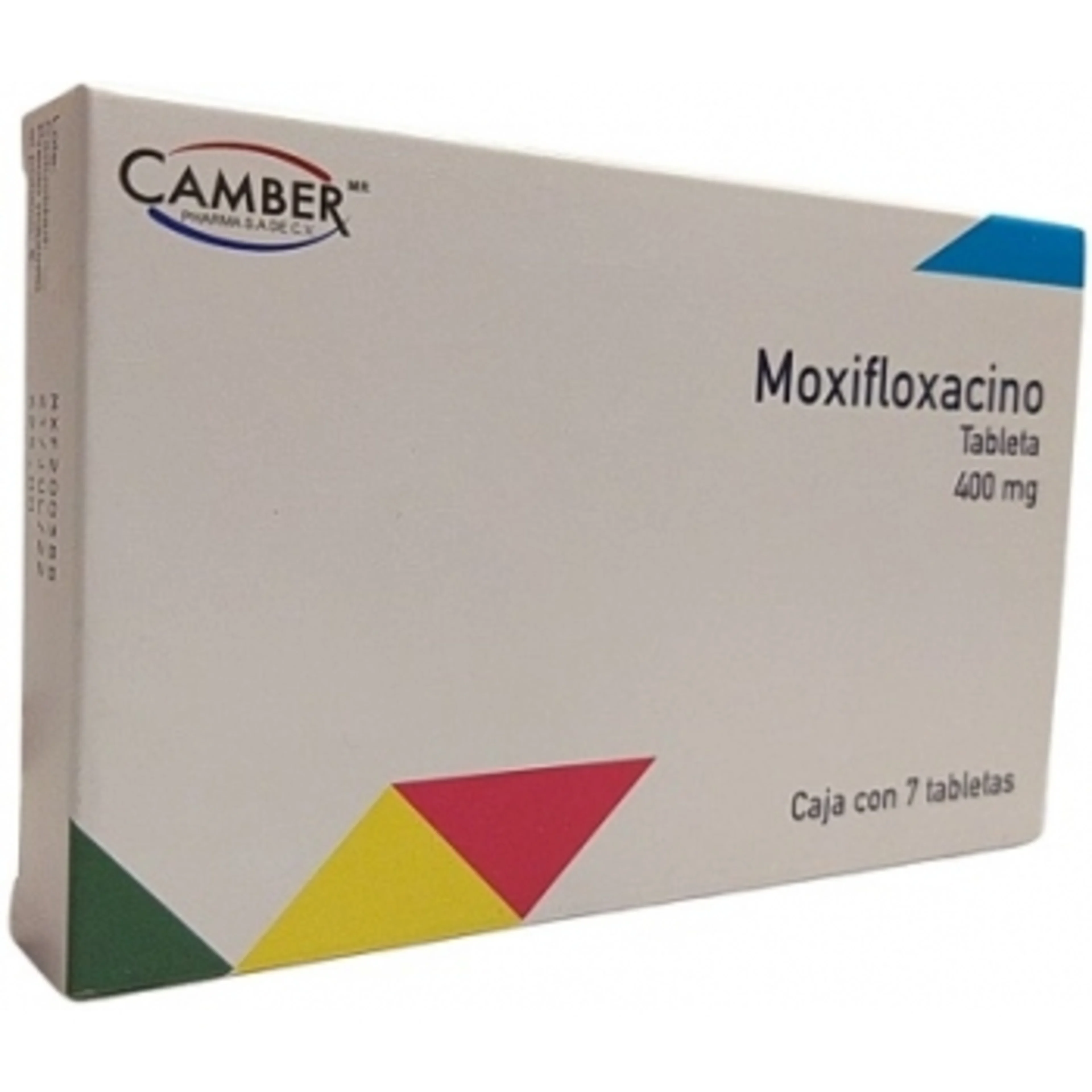 Moxifloxacino 400 Mg Con 7 Tabletas (Camber)