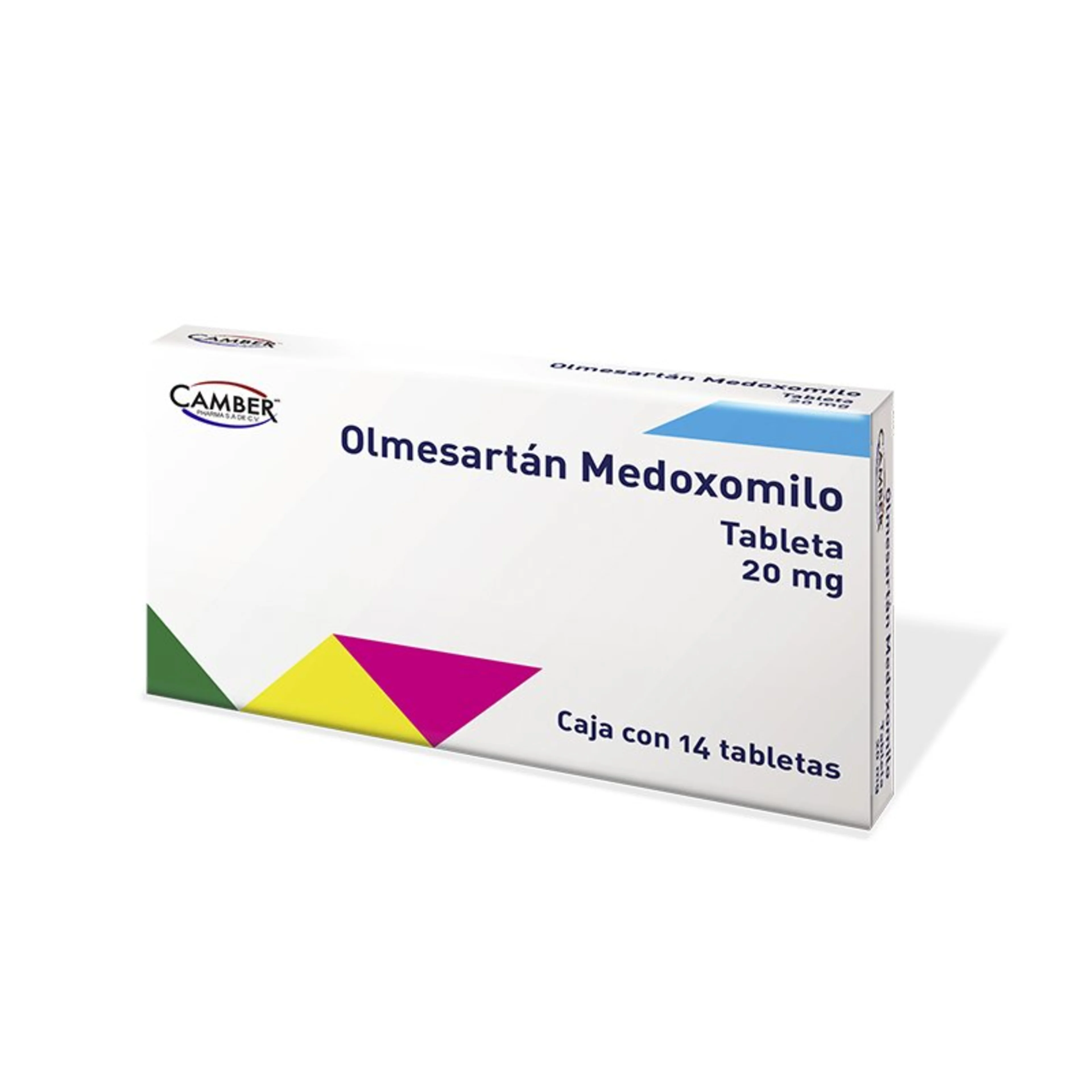 Olmesartán 20 Mg Con 14 Tabletas