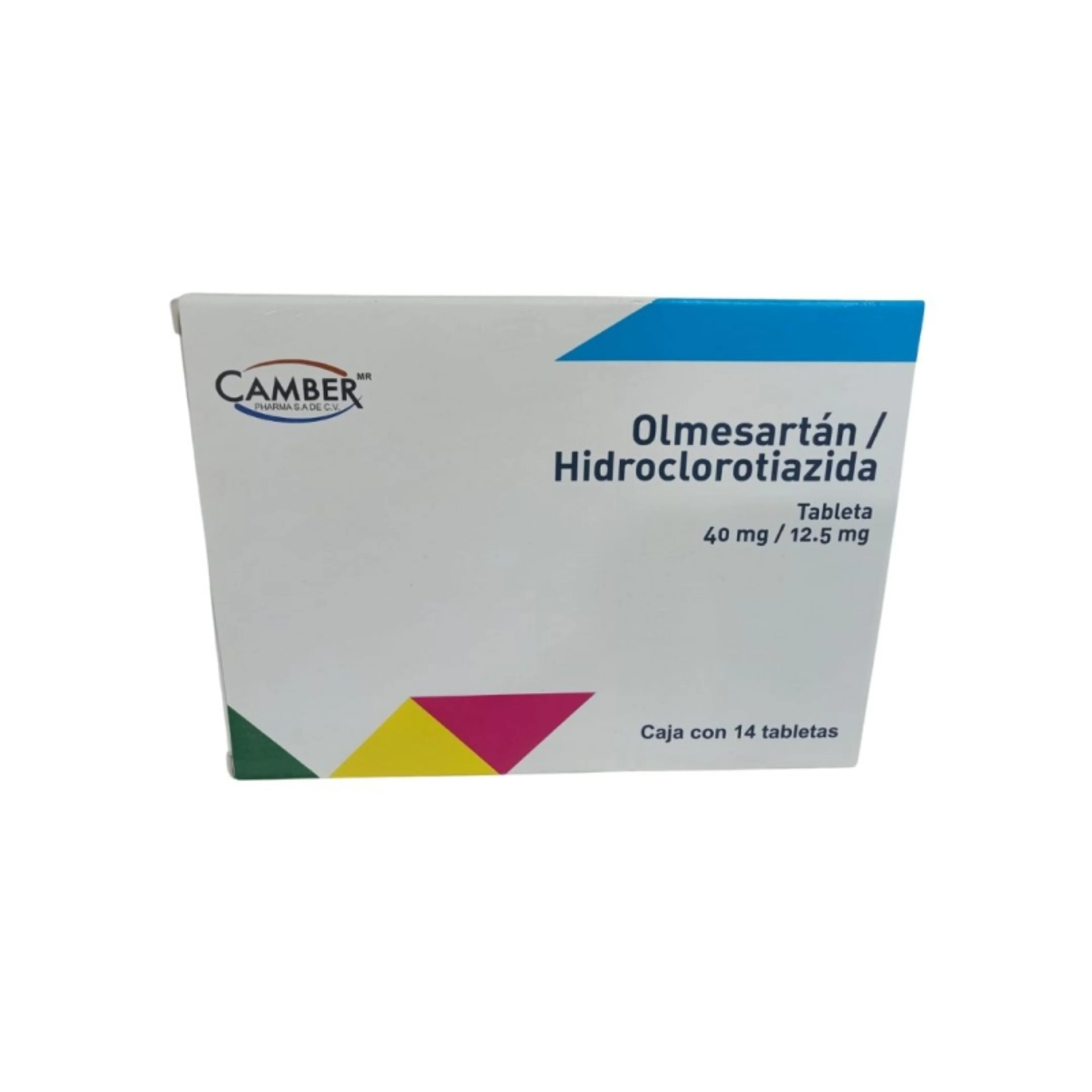 Olmesartán, Hidroclorotiazida 40/12.5 Mg Con 14 Tabletas