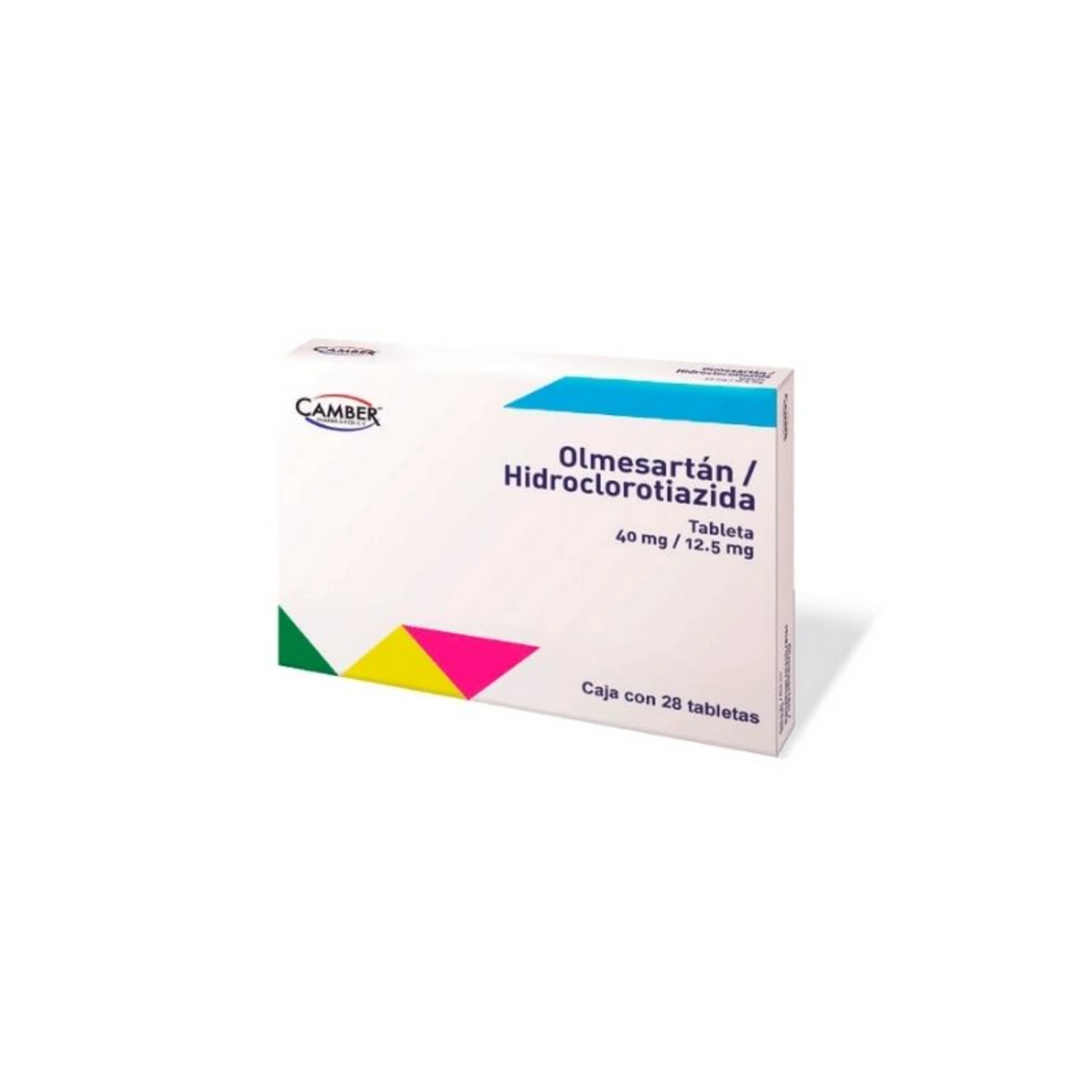 Olmesartán, Hidroclorotiazida 40/12.5 Mg Con 28 Tabletas