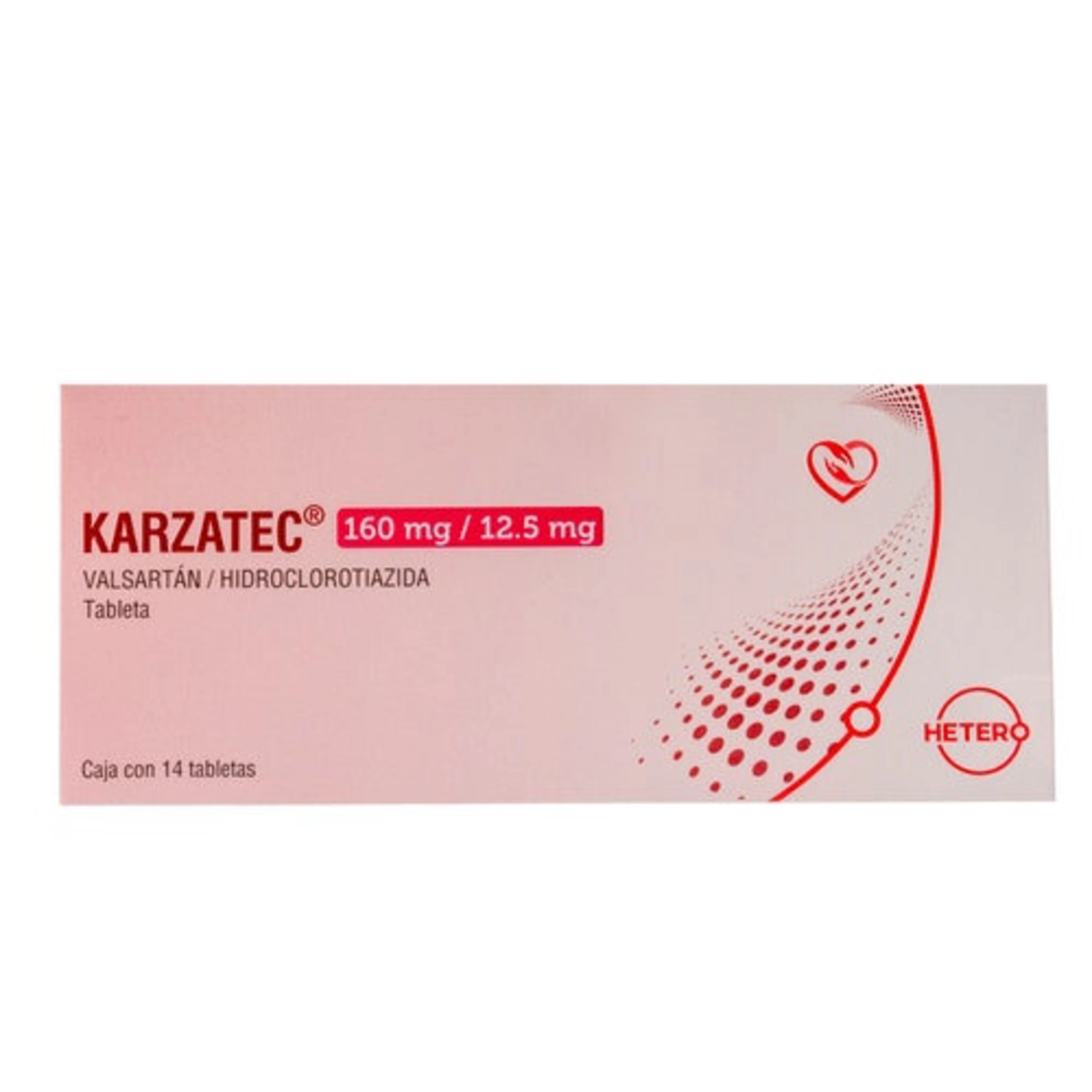 Karzatec 160 Mg/12.5 Mg Con 14 Tabletas