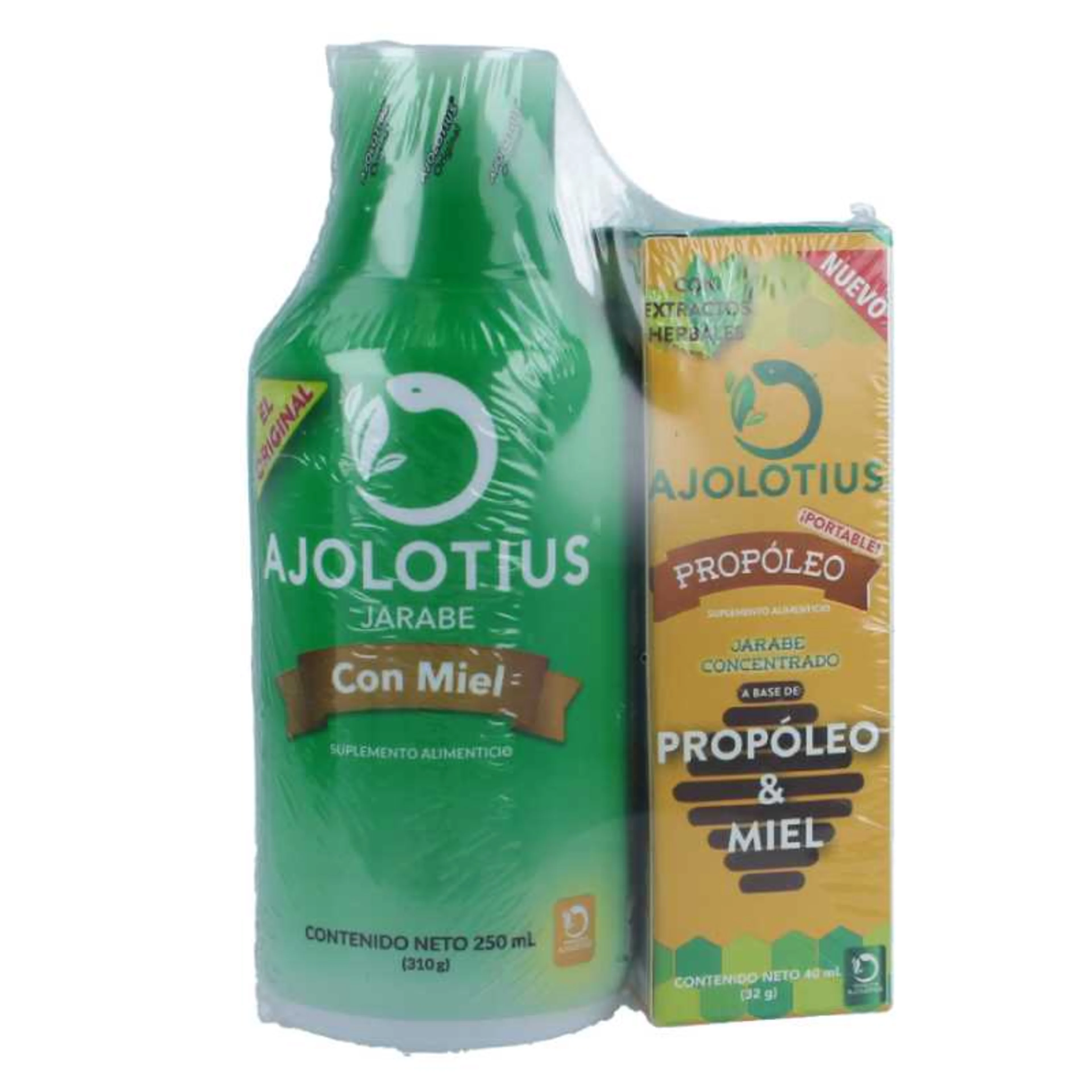Ajolotius jarabe con miel + spray de propóleo y miel 2 piezas paquete