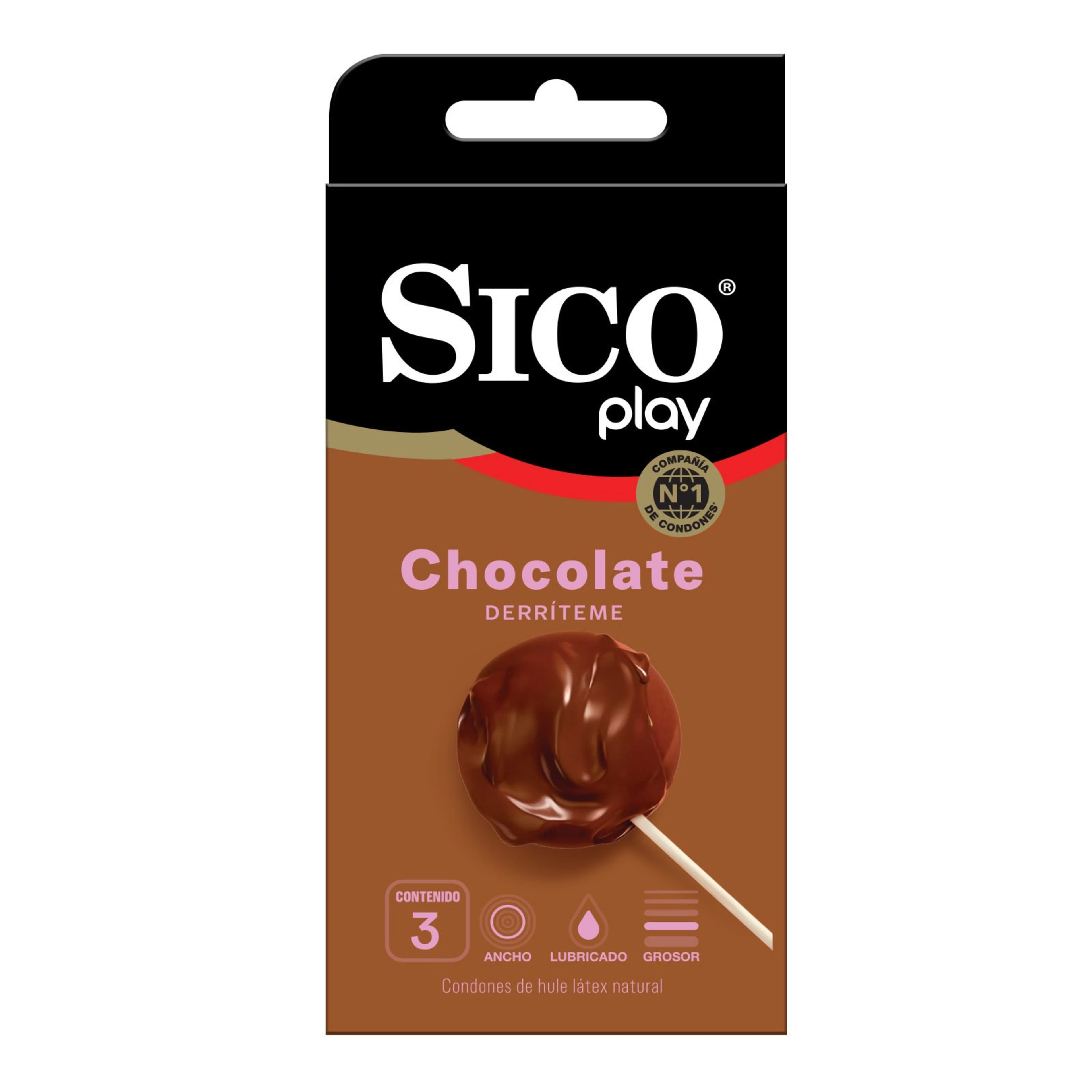 Sico Play Condones Sabor Chocolate Con 3 Piezas