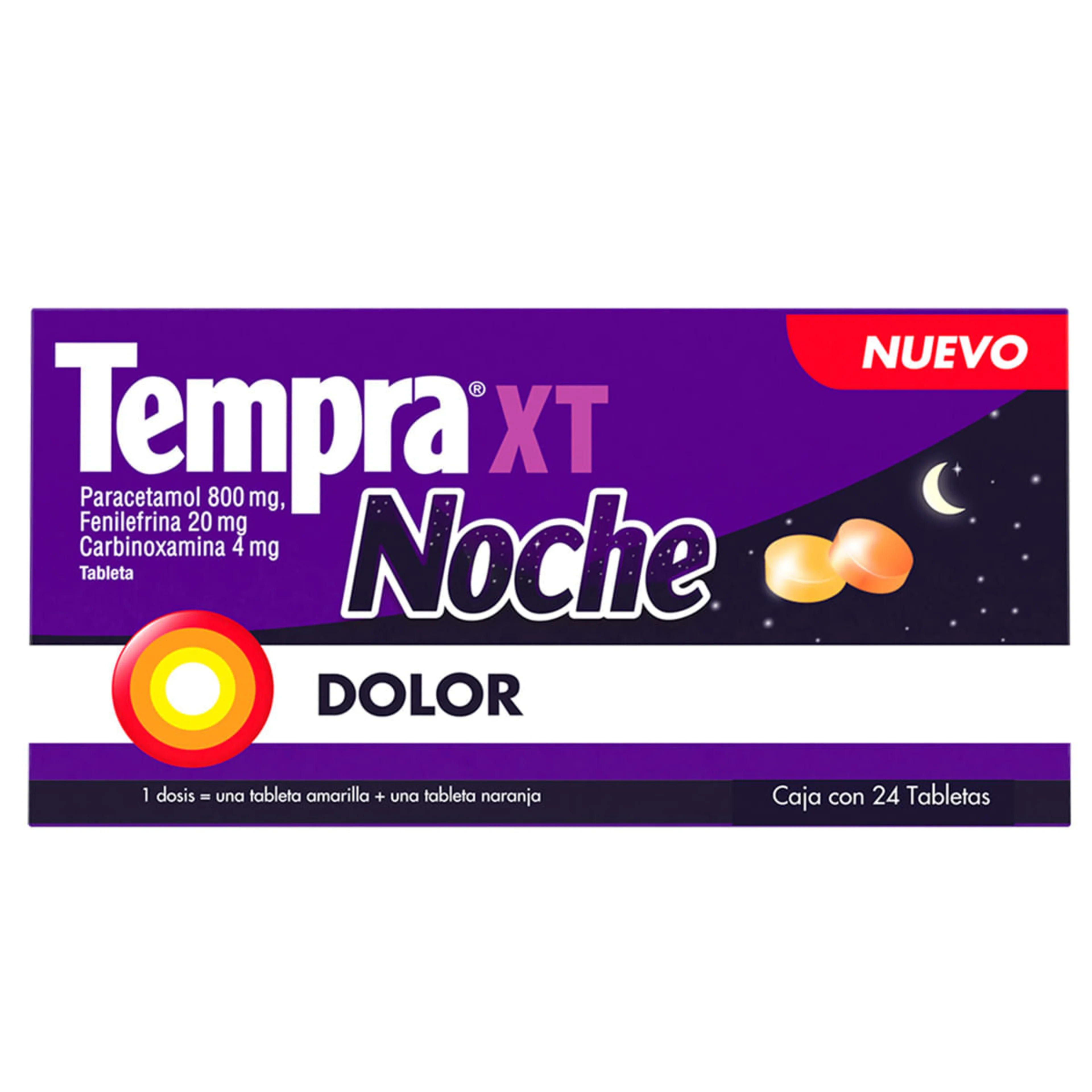 Tempra Xt Noche 800 Mg Con 24 Tabletas