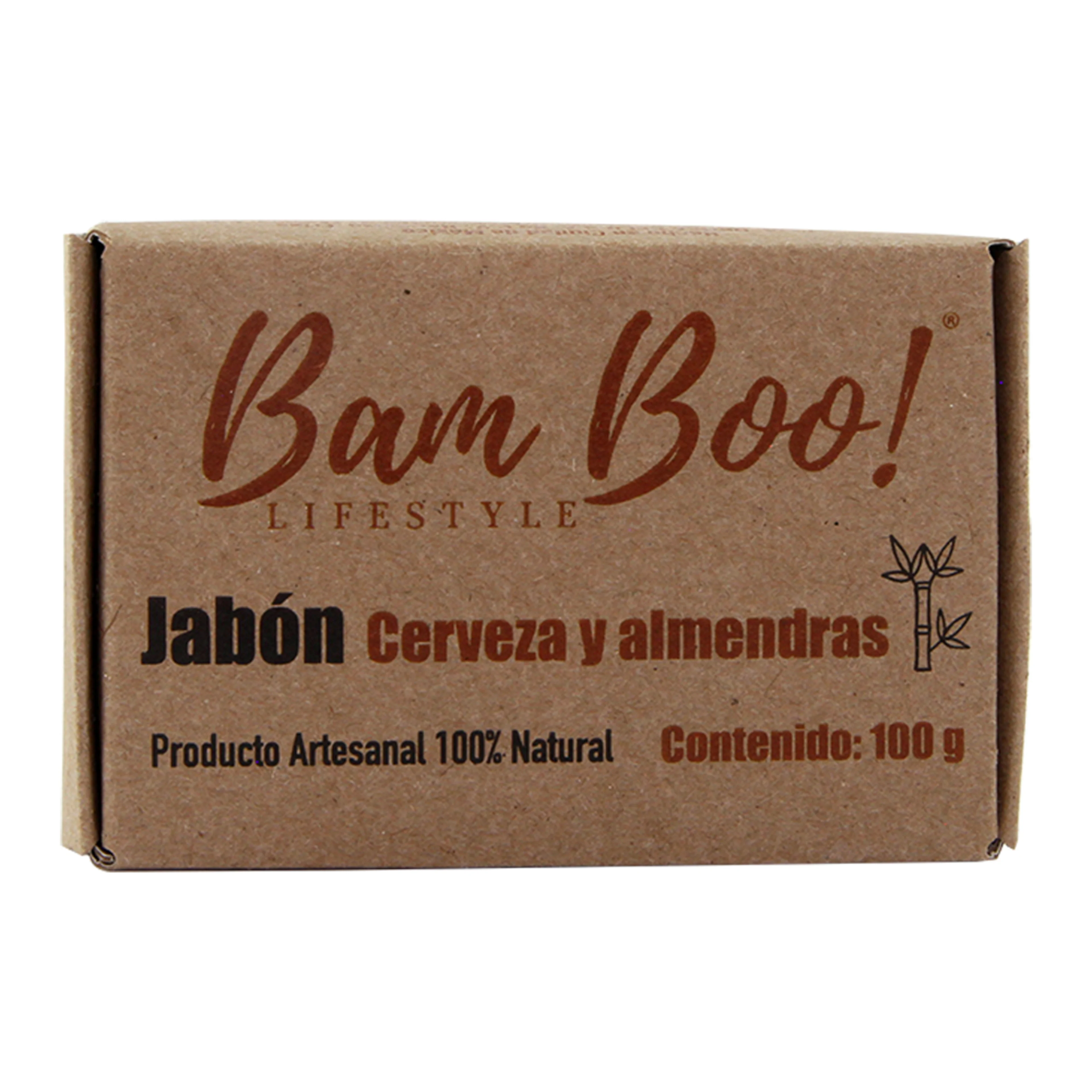 Bam Boo! Lifestyle Jabón Cerveza Y Almendras En Barra Con 100 G