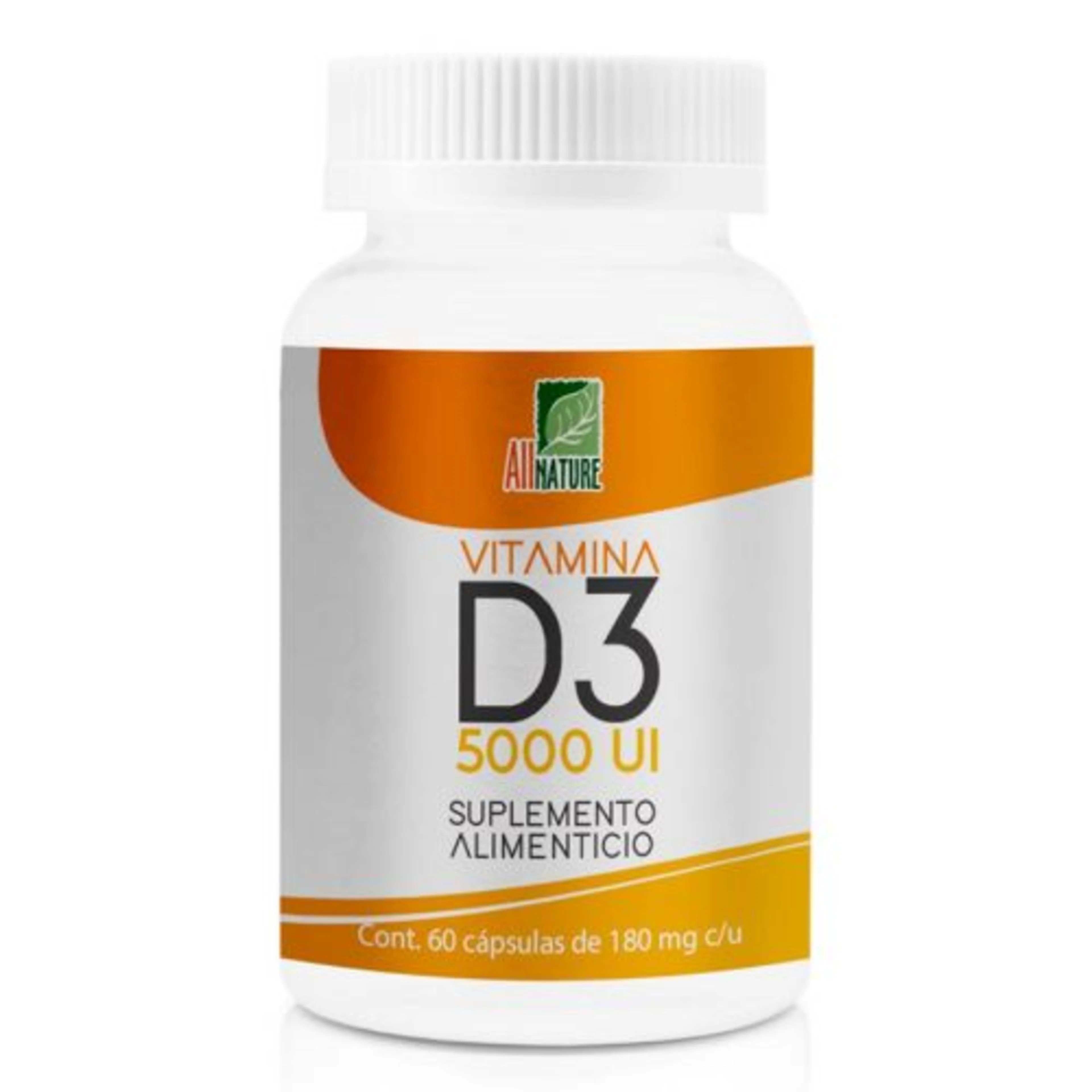 All Nature Vitamina D3 Genca con 60 Cápsulas