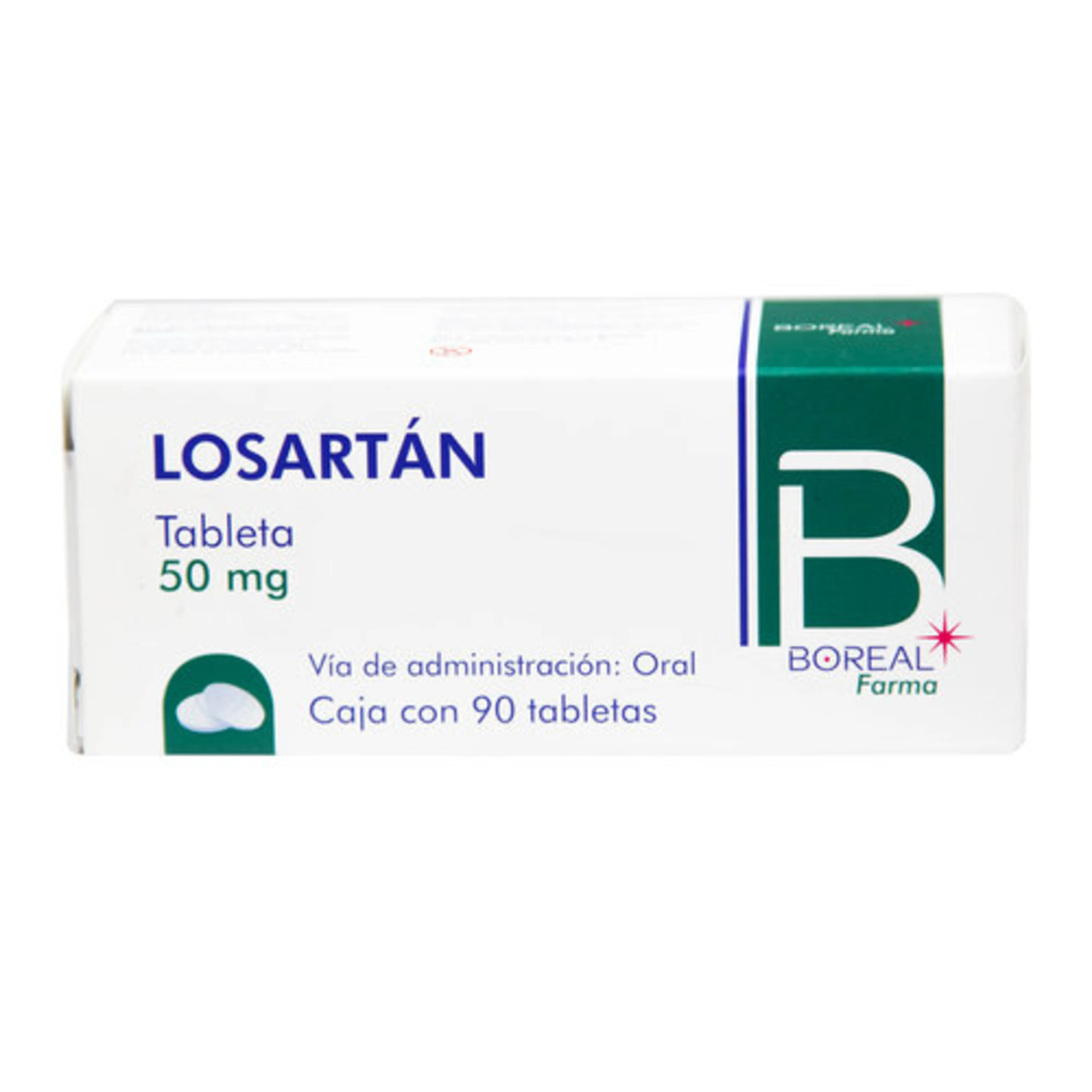 Losartan 50 mg con 90 Tabletas