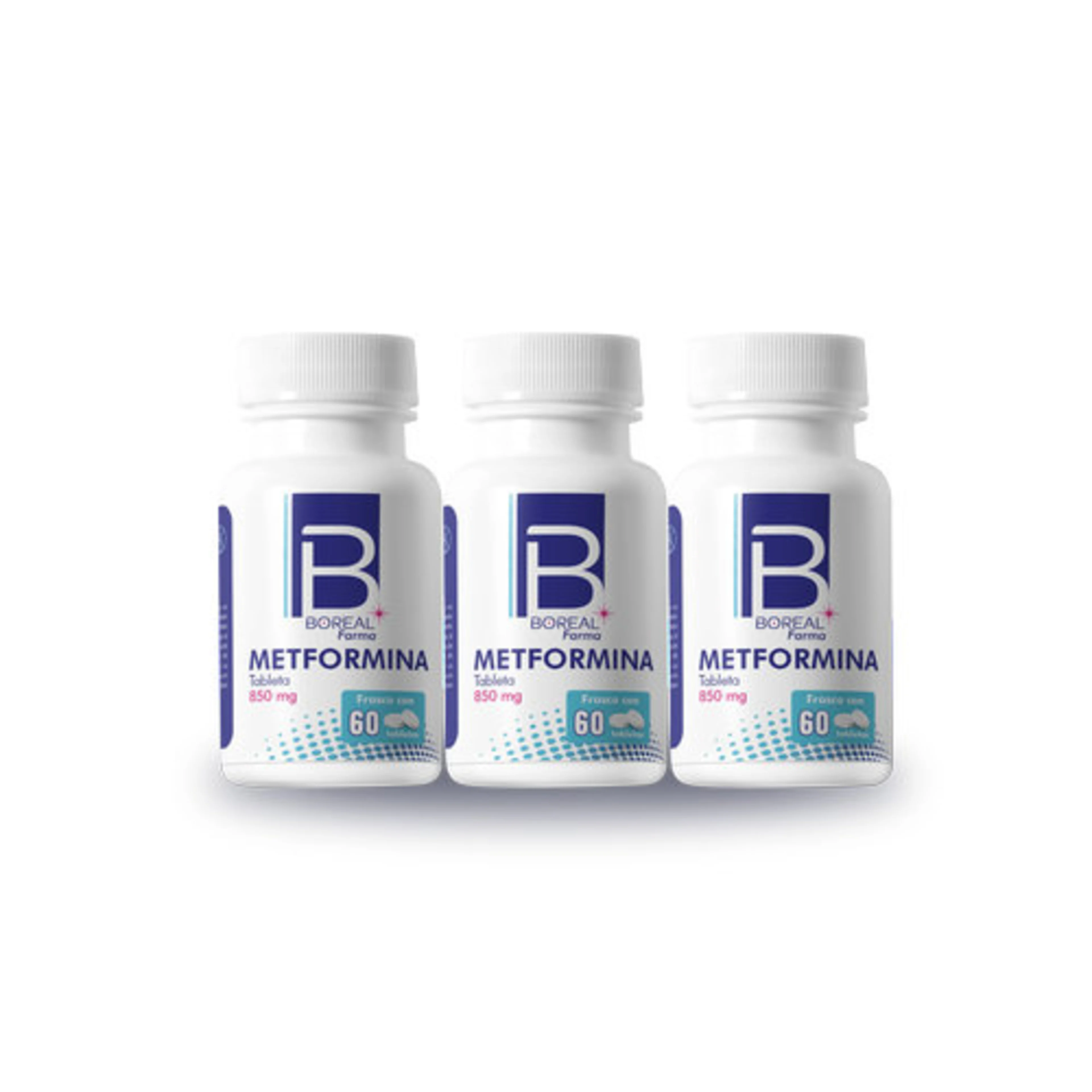 Metformina 850 mg 60 tabletas Pack 3