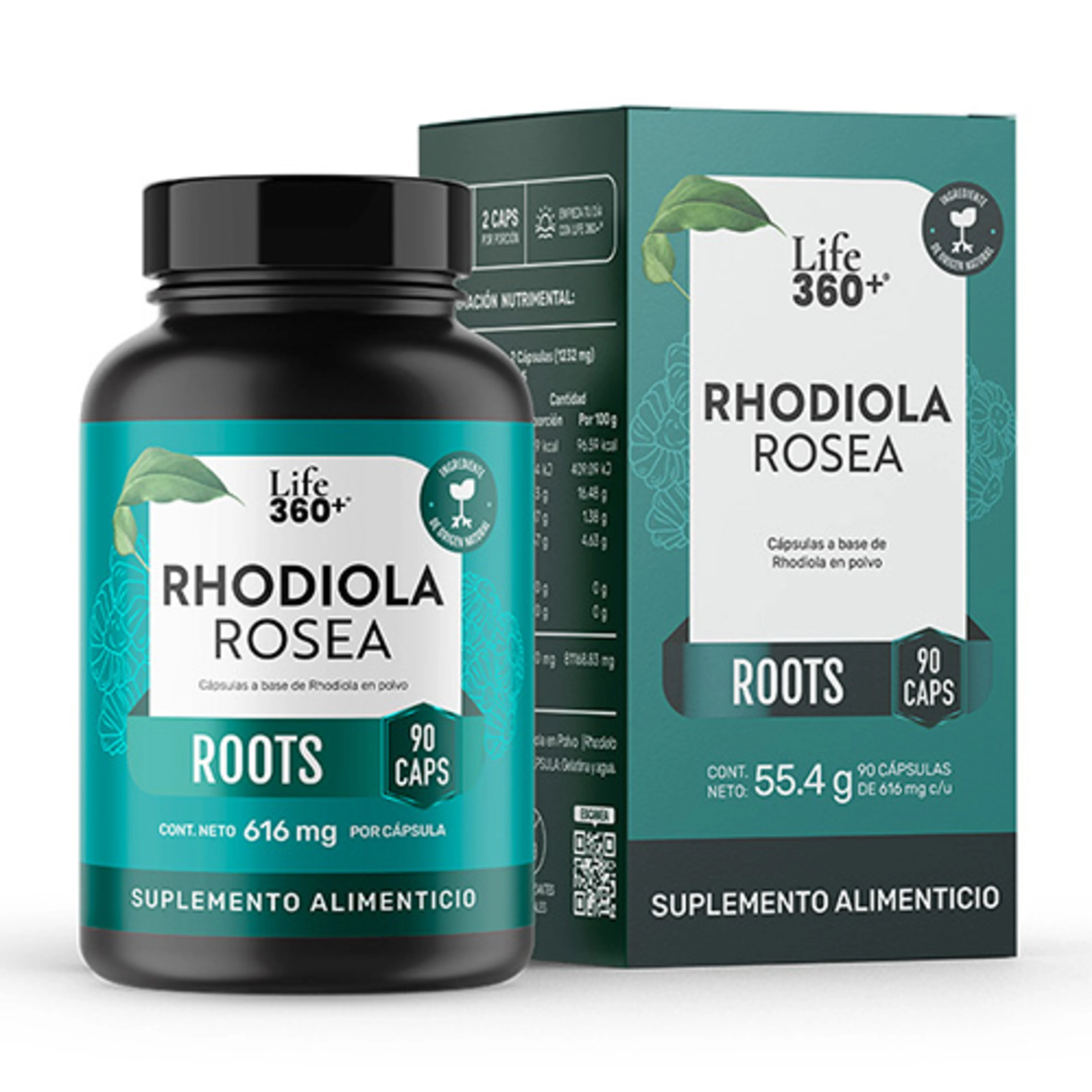 Life360+ Rhodiola Rosea Con 90 Cápsulas