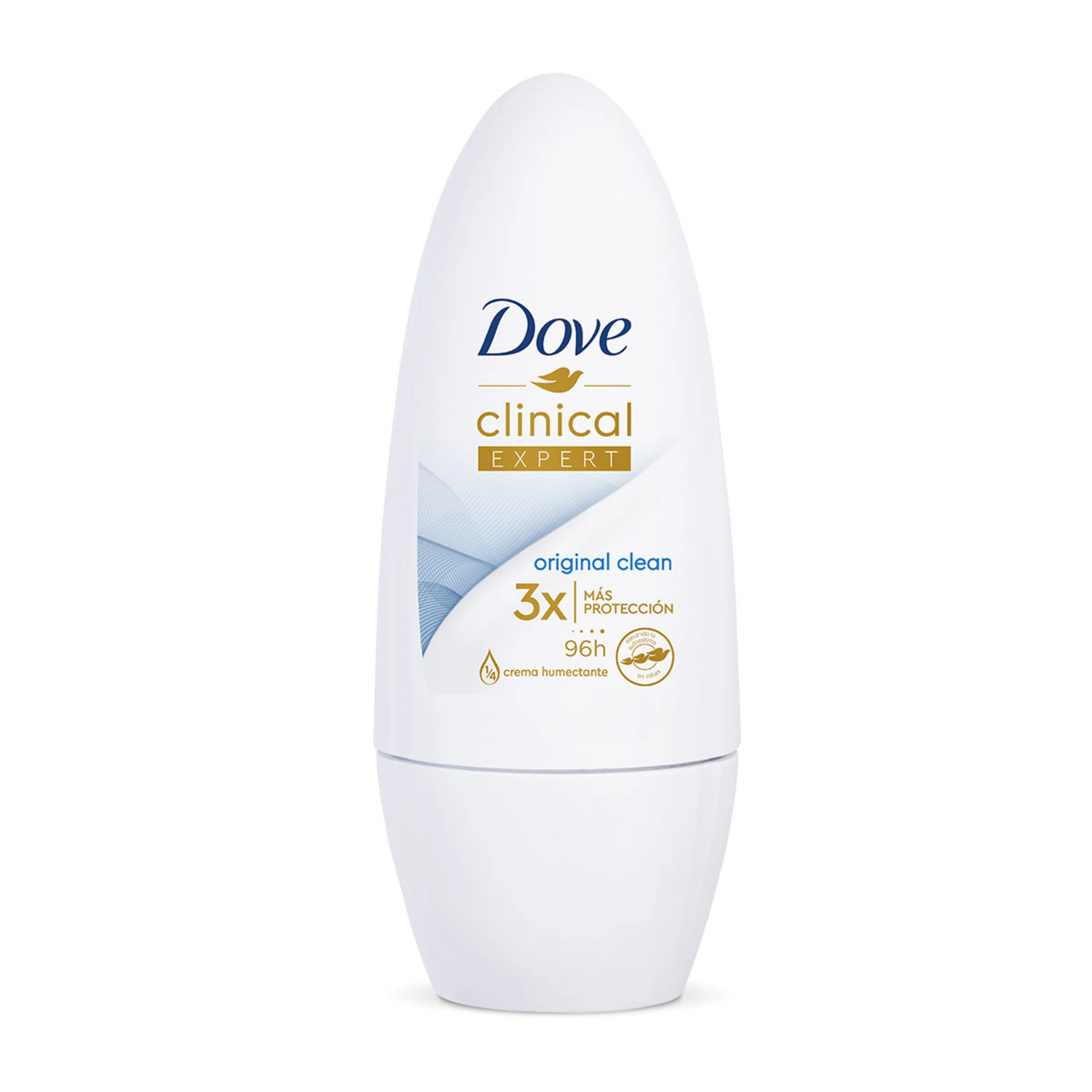 Antitranspirante dove clinical expert 3x en roll on para mujer 50 ml.