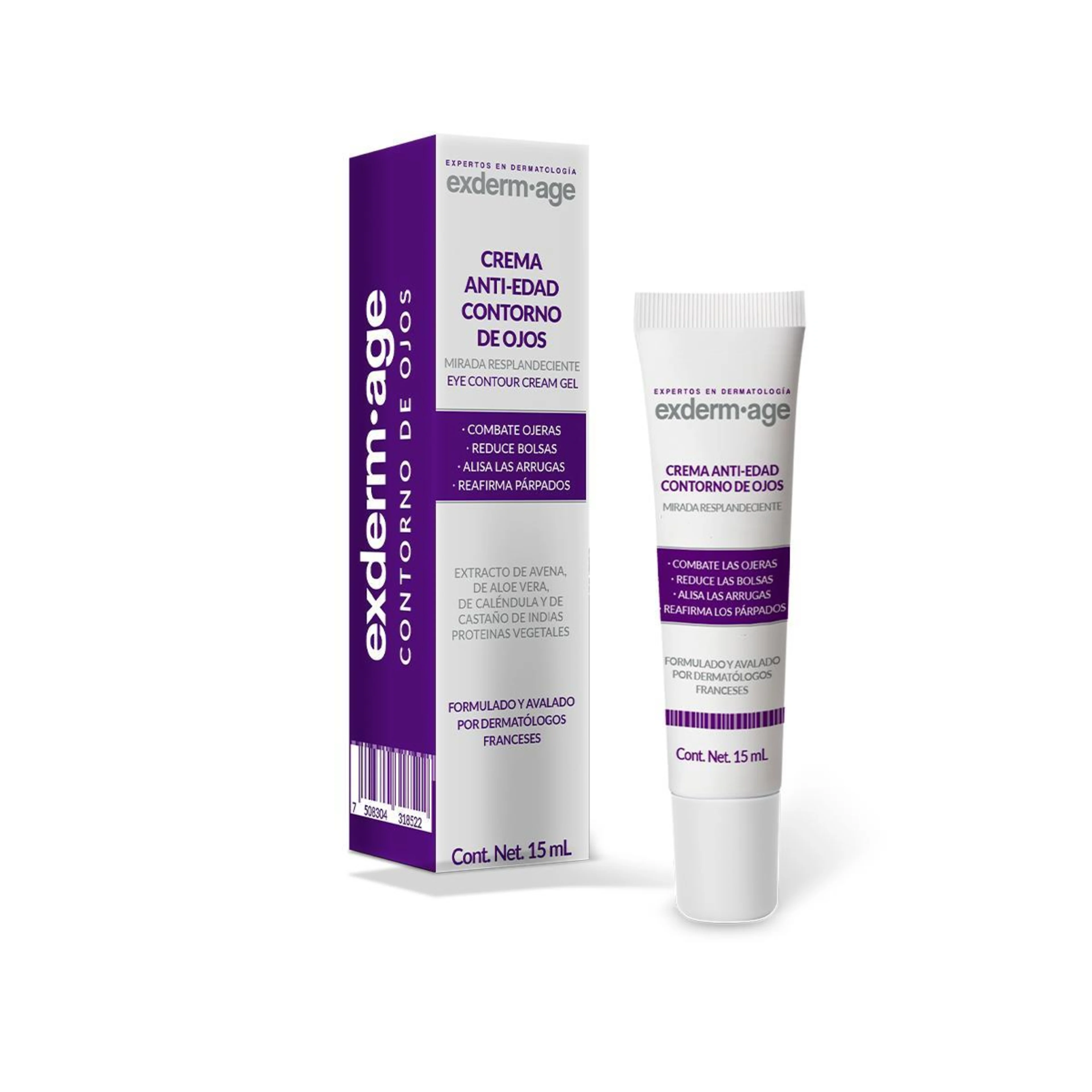 Exderm Age Crema Anti-Edad Contorno De Ojos Con 15 Ml