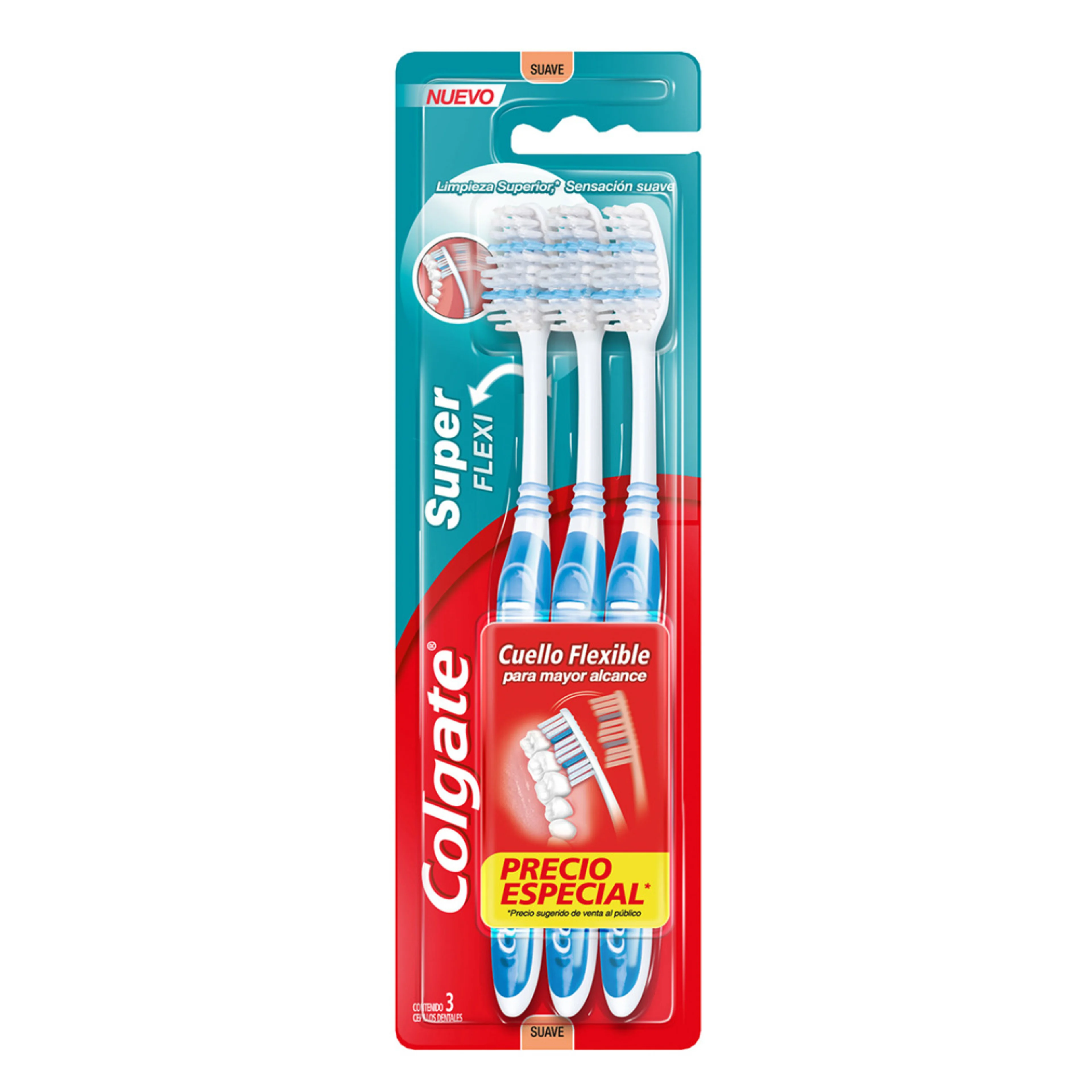 Colgate Super Flexi Cepillo Dental Con 3 Piezas