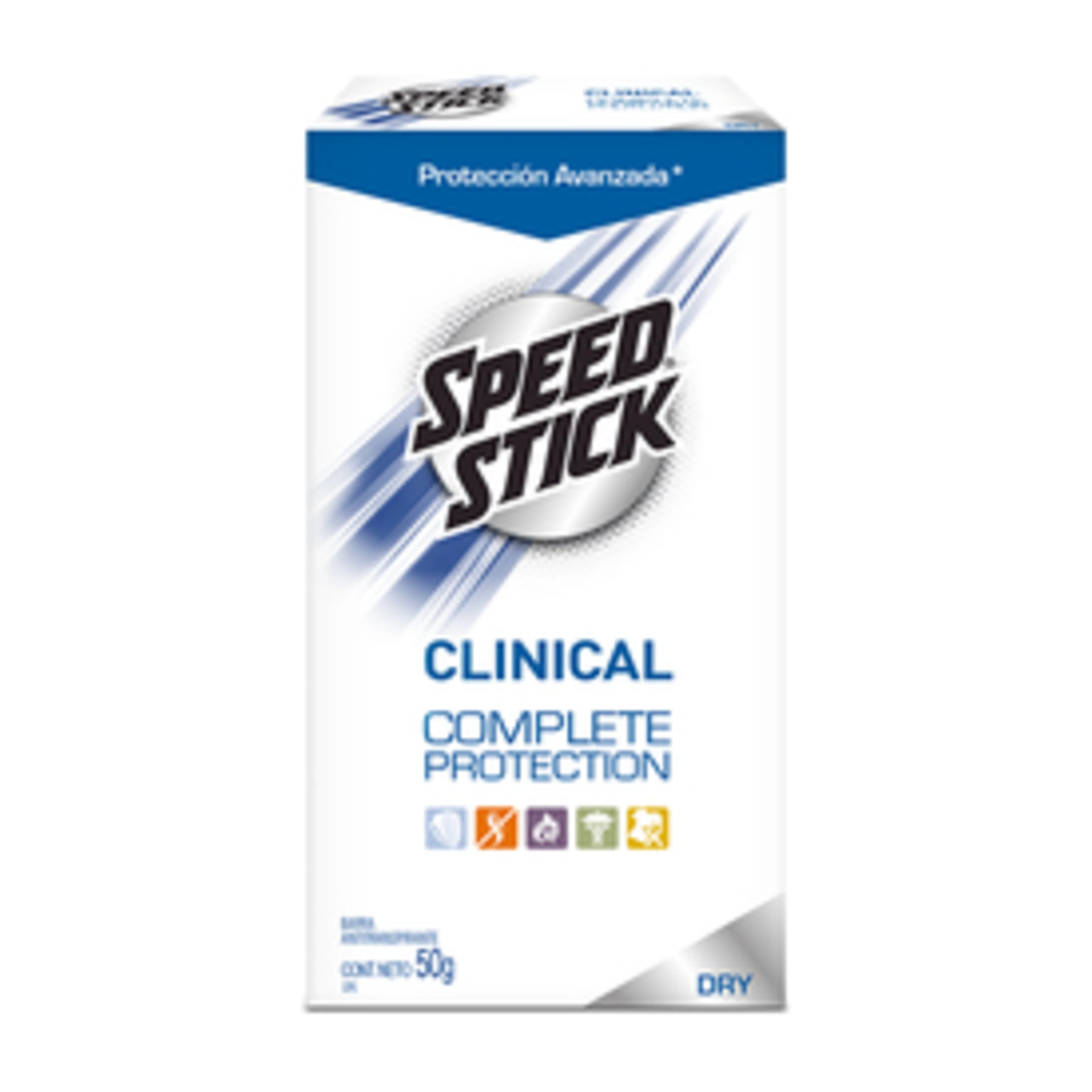 Speed stick antitranspirante en barra clinical complete ultra seco 50 g barra
