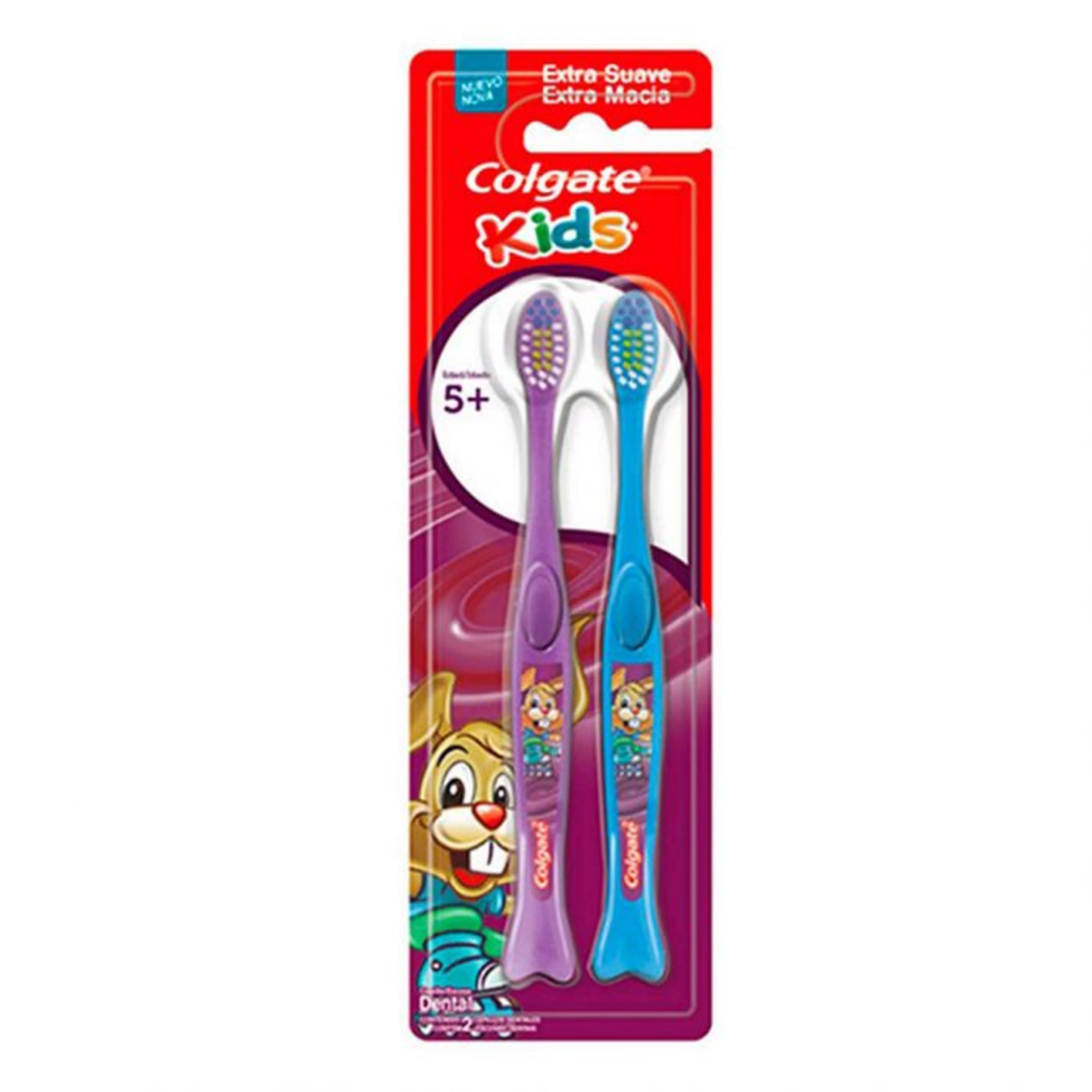 Colgate Kids Cepillo Dental Extra Suave Con 2 Piezas