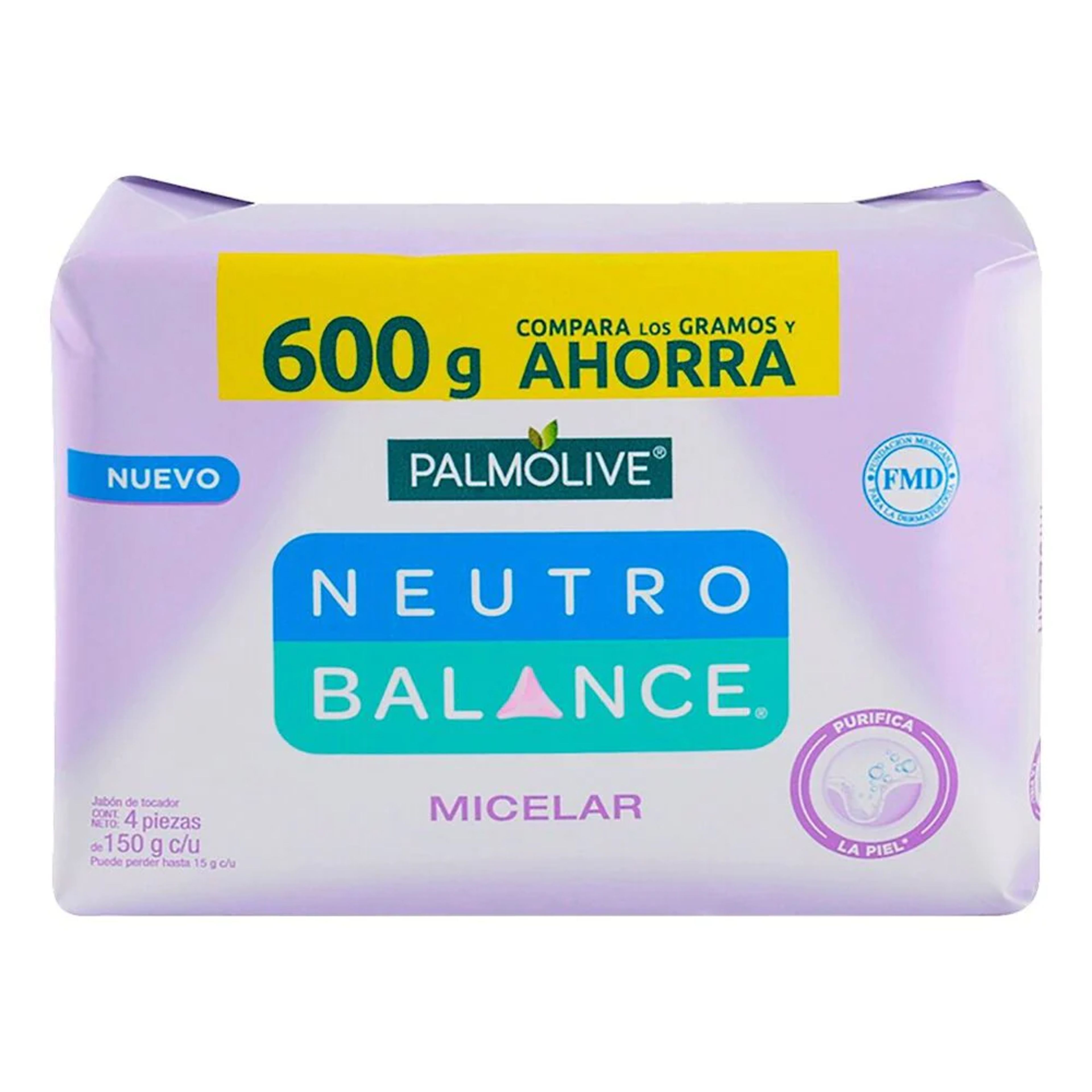 Palmolive jabón en barra neutro balance micelar 4 piezas paquete
