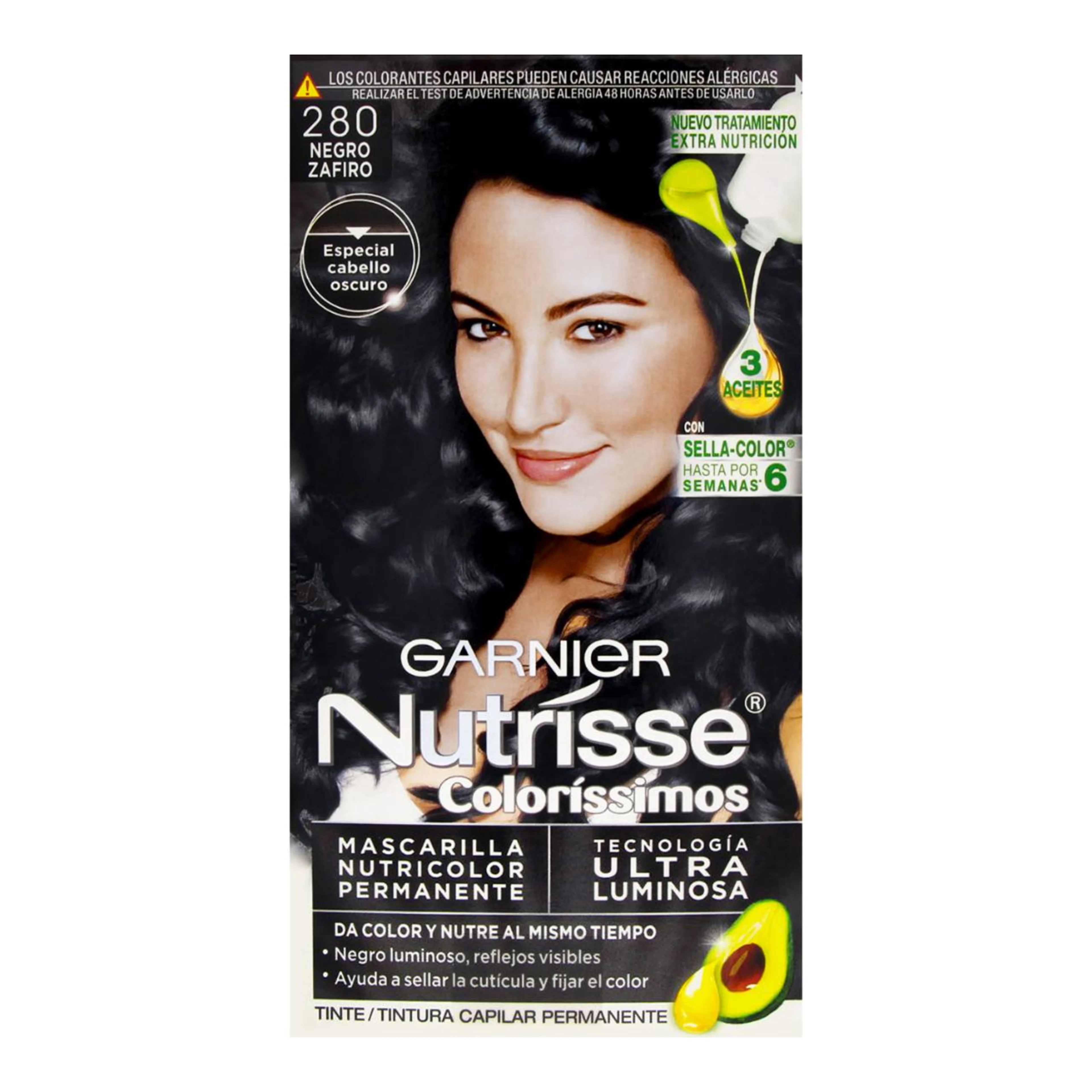 Nutrisse Coloríssimos Tinte En Crema Tono 280 Negro Zafiro