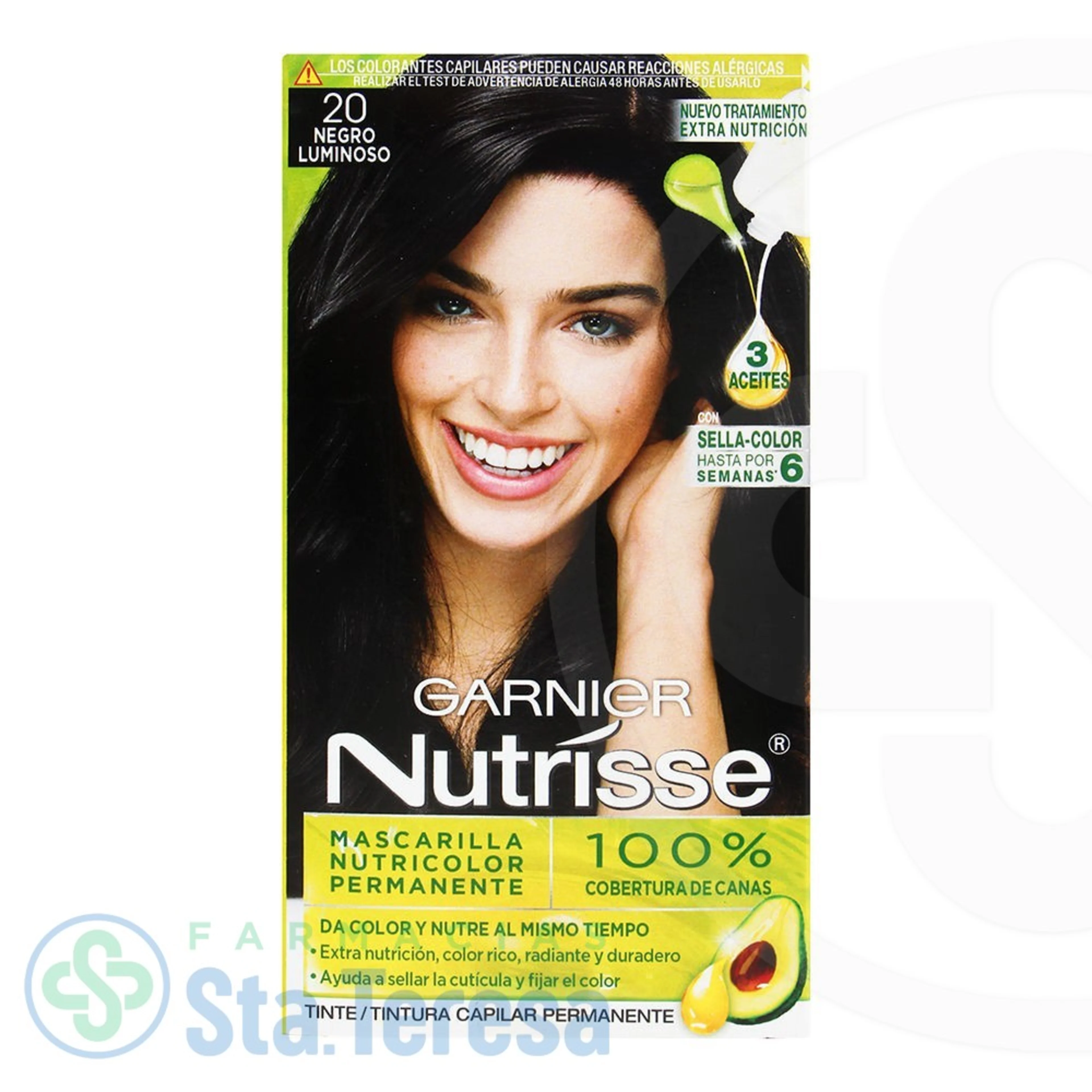 Nutrisse Tinte En Crema Tono 20 Negro Luminoso