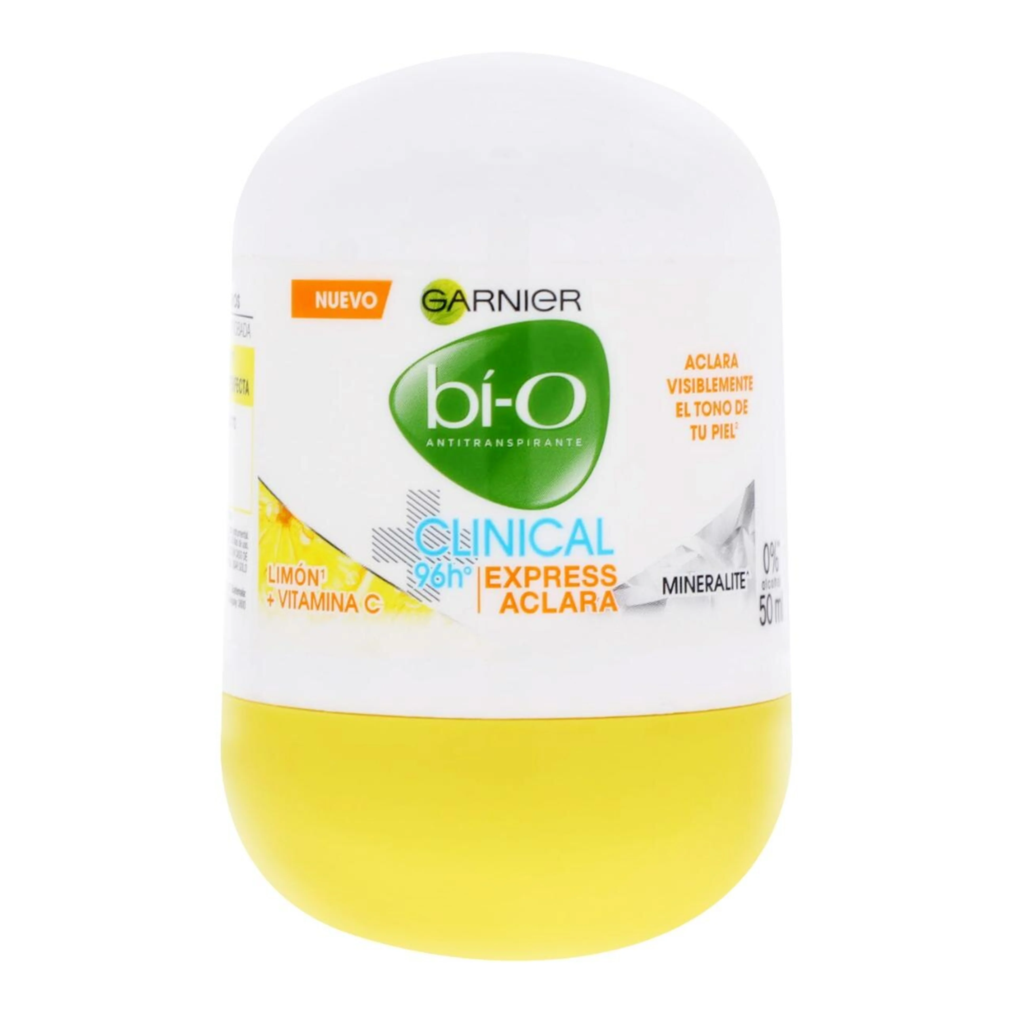 Antitranspirante garnier bí-o express aclara en roll-on 50 ml.