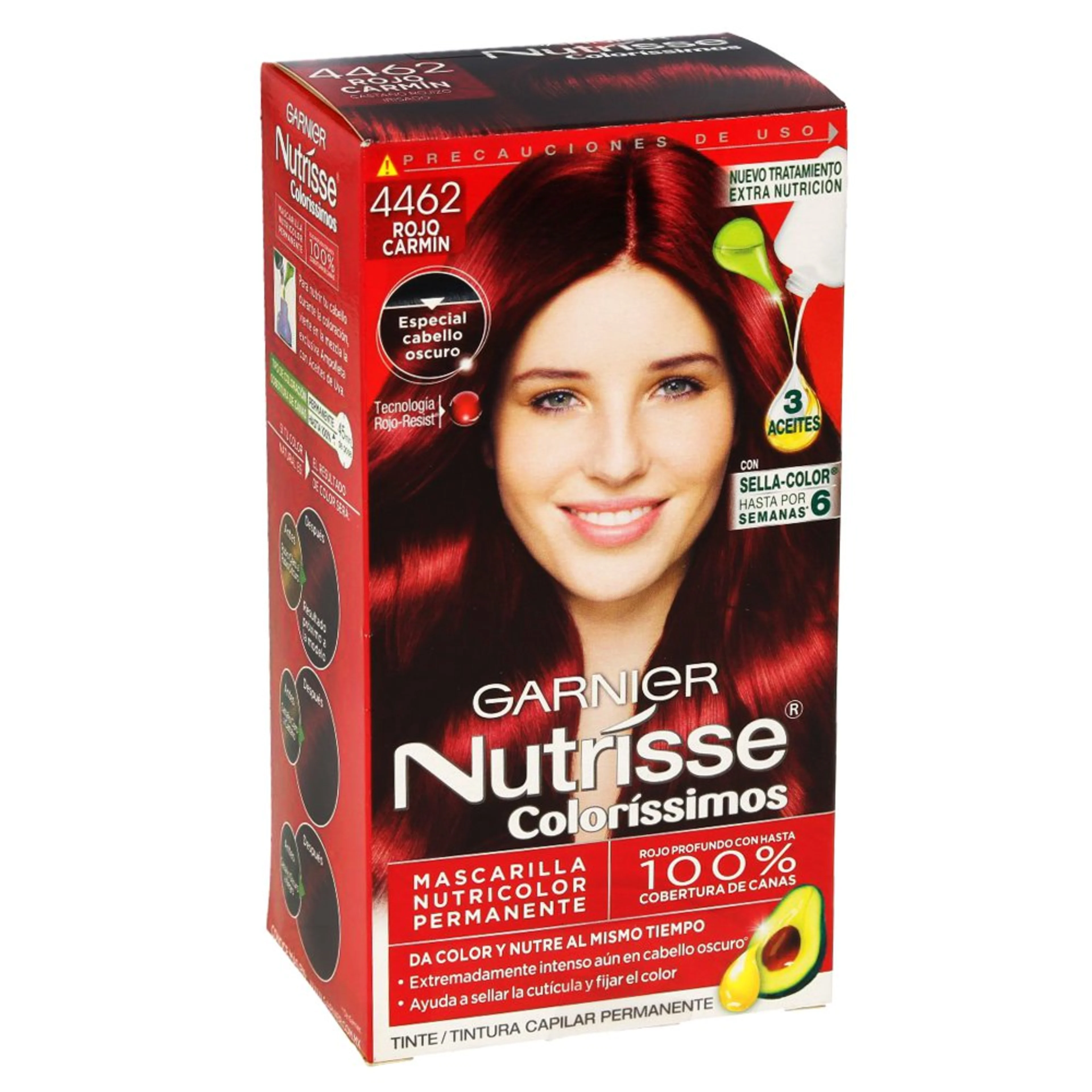 Nutrisse Coloríssimos Tinte En Crema Tono 4462 Rojo Carmían
