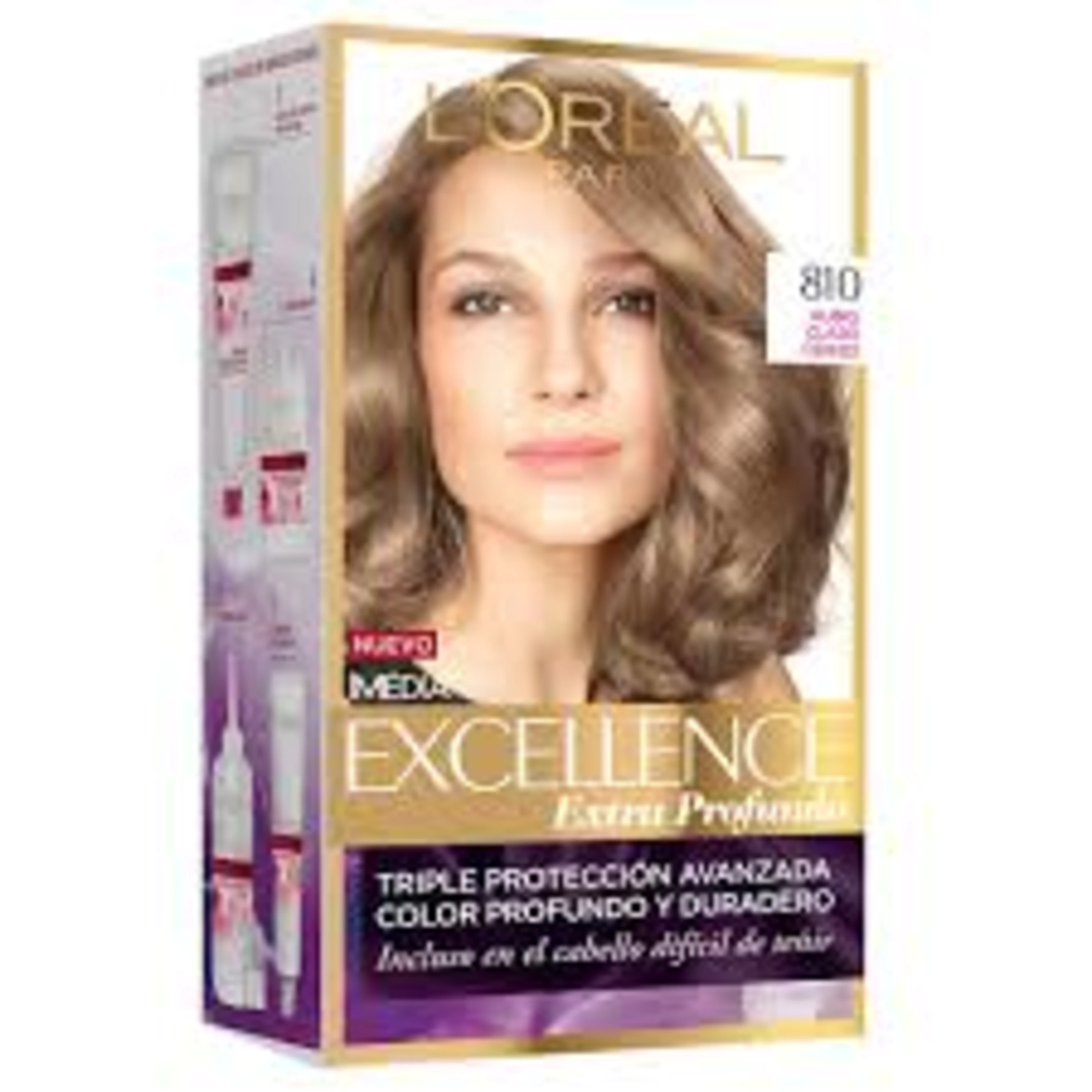 L’Oreal Imedia Excellence Tinte En Crema Tono Rubio Claro Cenizo Profundo 810