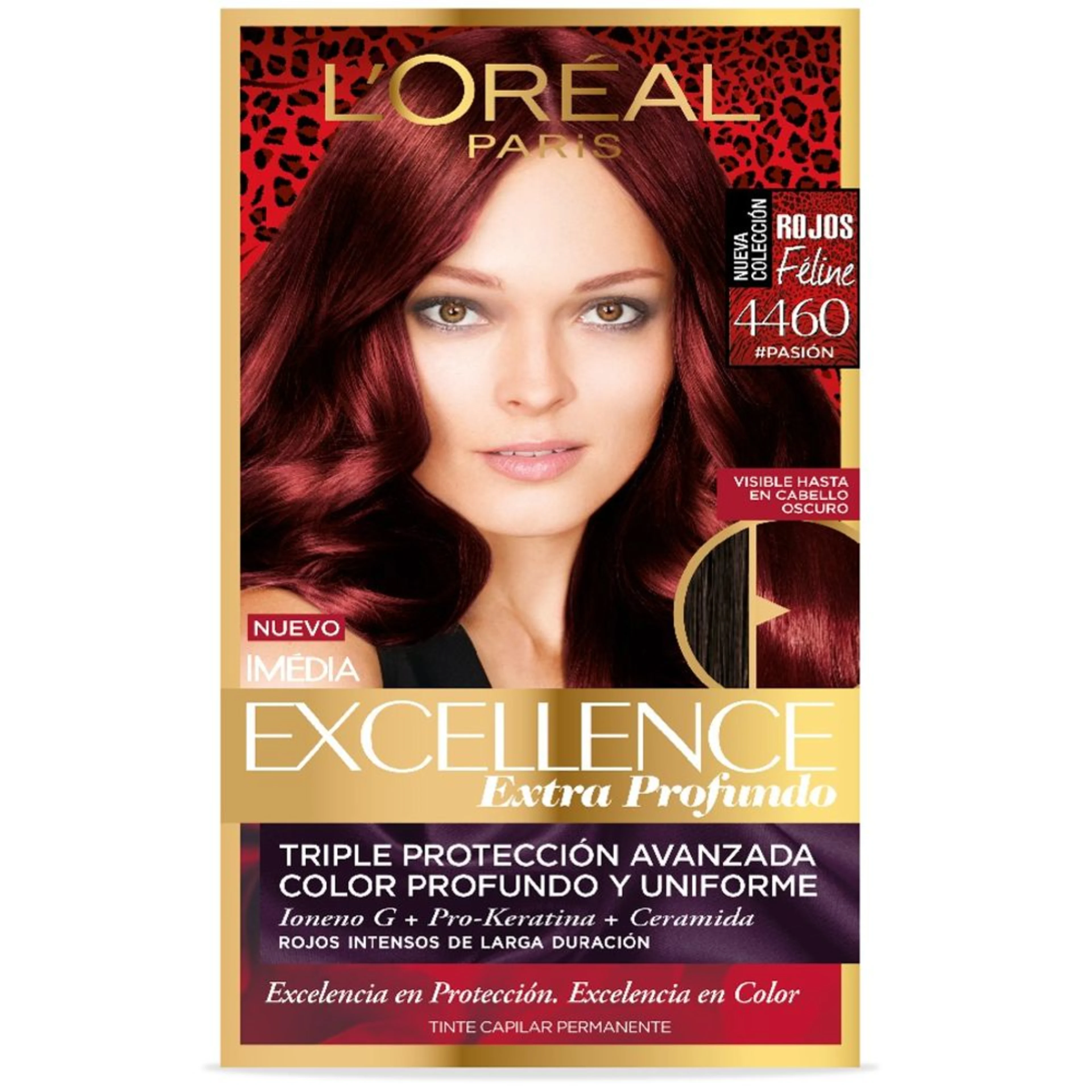 L’Oreal Imedia Excellence Tinte En Crema Tono Rojo Feline Pasión 4460
