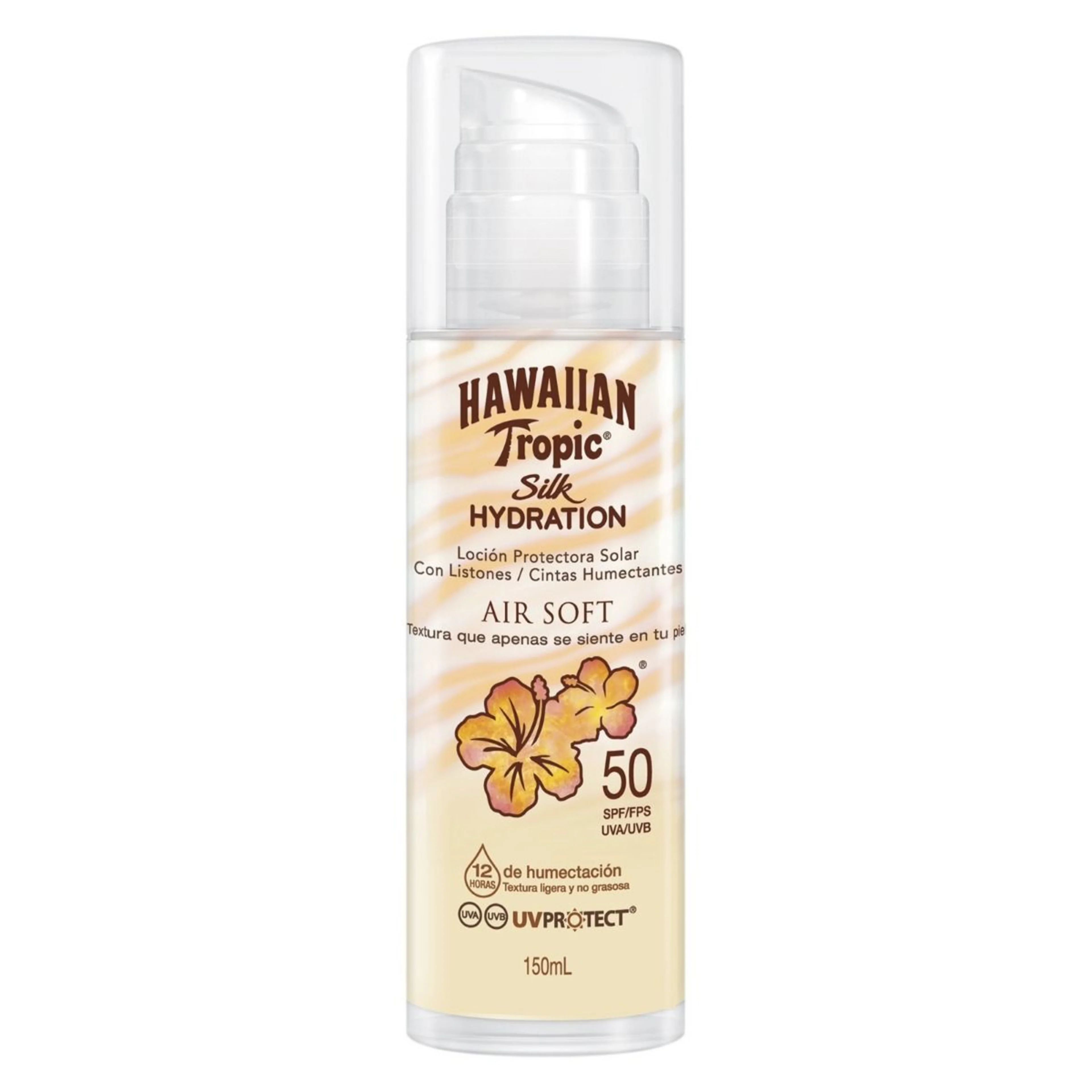 Bloqueador hawaiian tropic air soft fps 50 con 150 ml