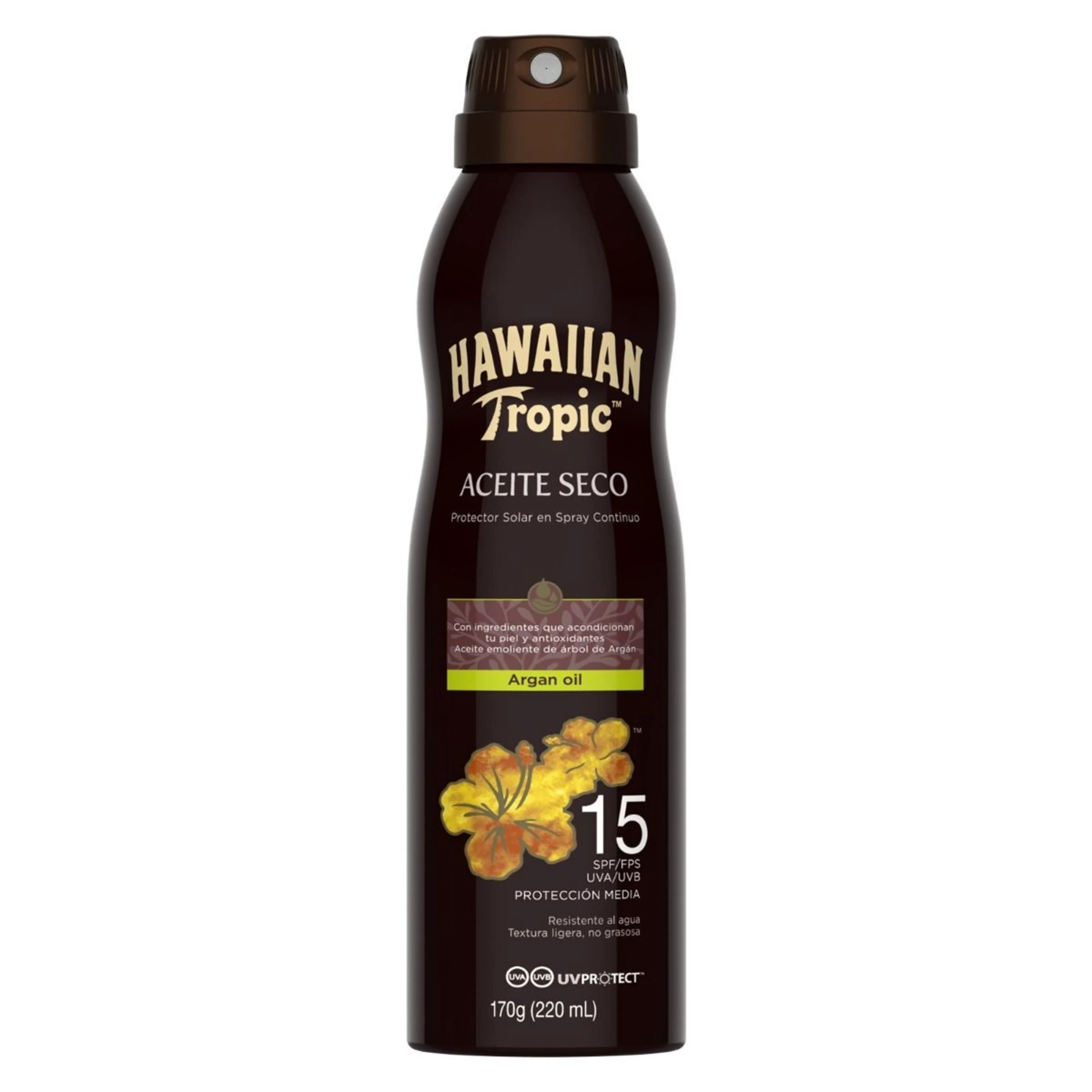 Hawaiian Tropic Argan Oil Protector Solar En Aerosol Fps 15 220 Ml