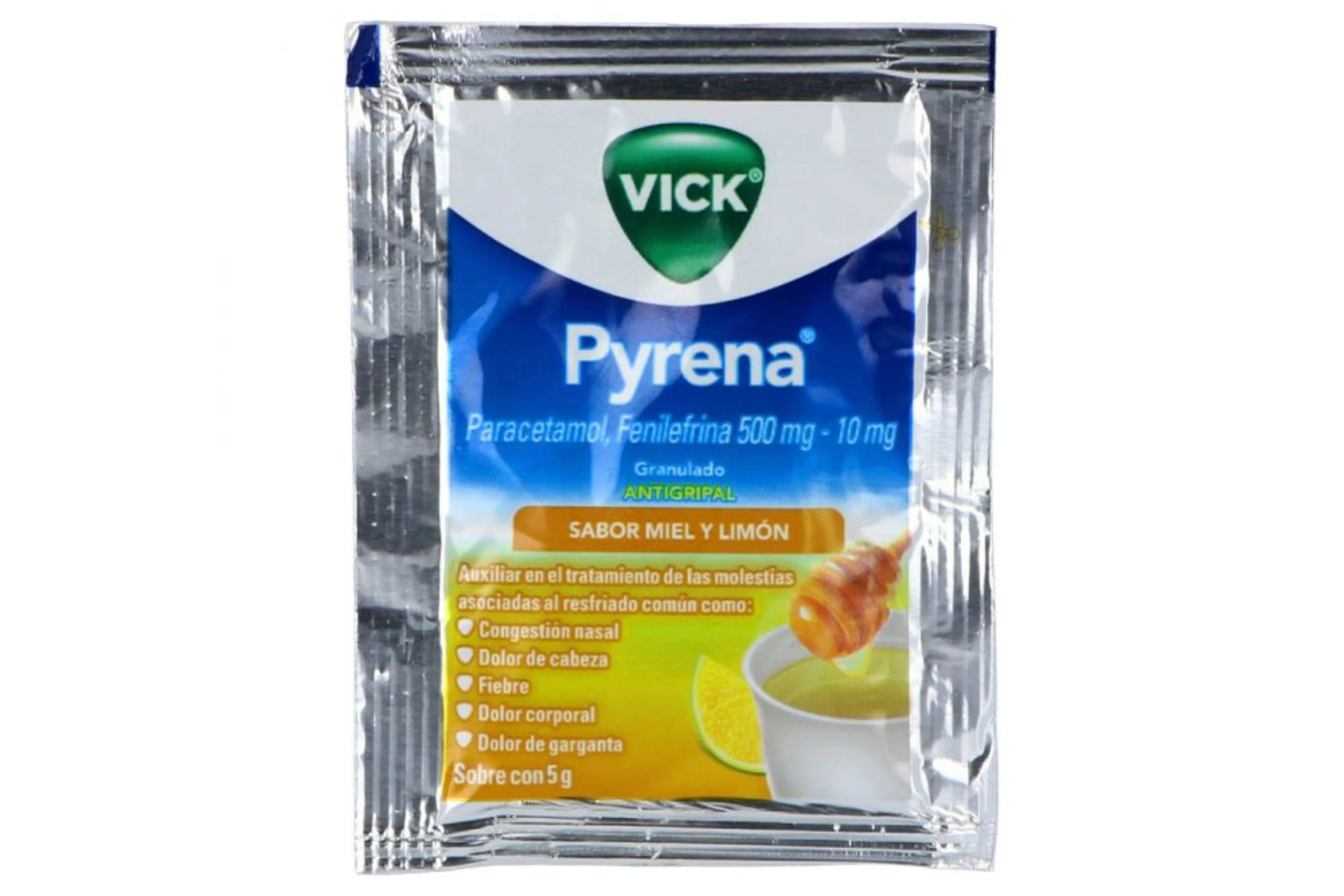 Vick Pyrena Miel Y Limón 500/10 Mg Con 5G