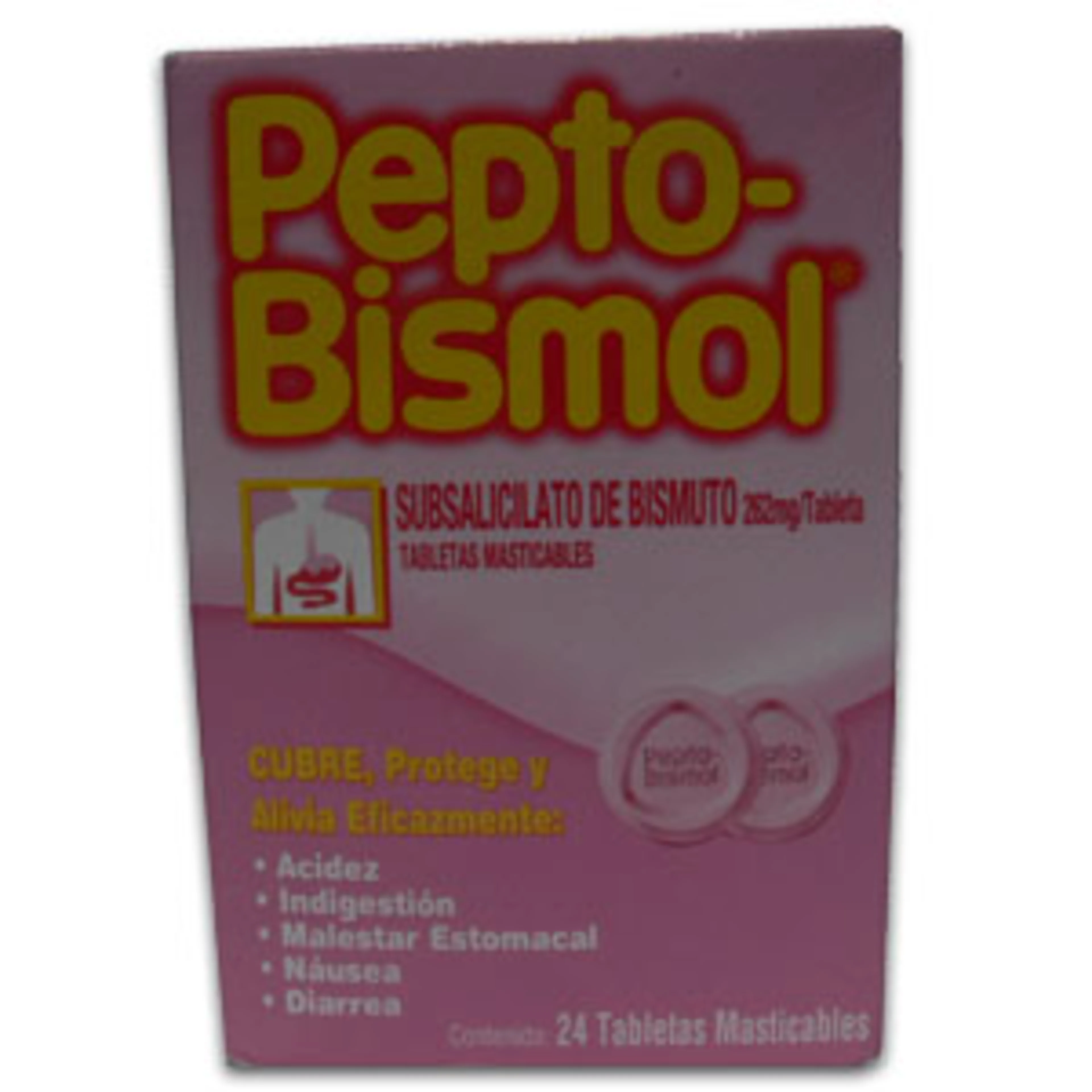 Pepto Bismol 262 Mg Con 24 Tabletas Masticables
