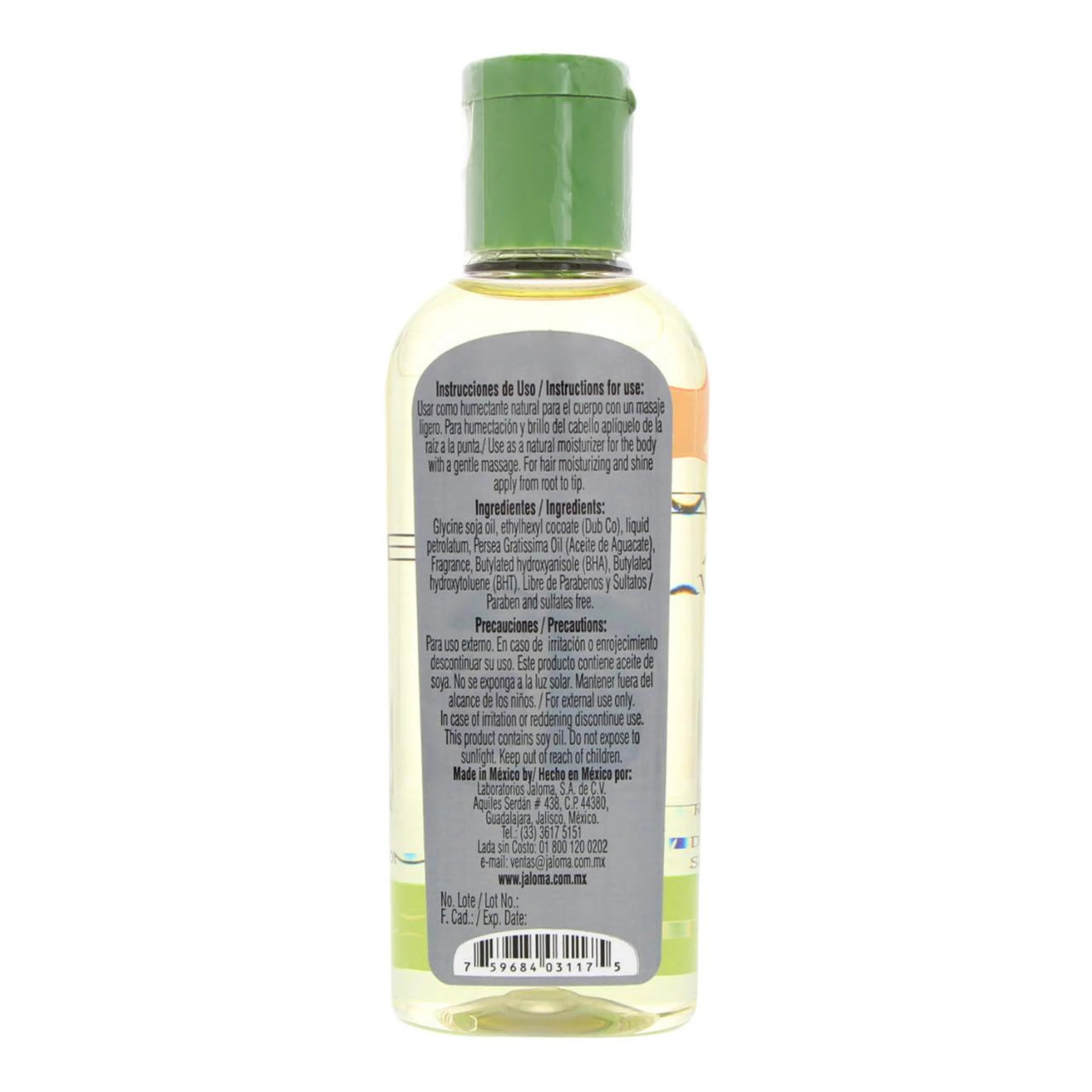 Aceite de aguacate jaloma nutrición profunda 120 ml.