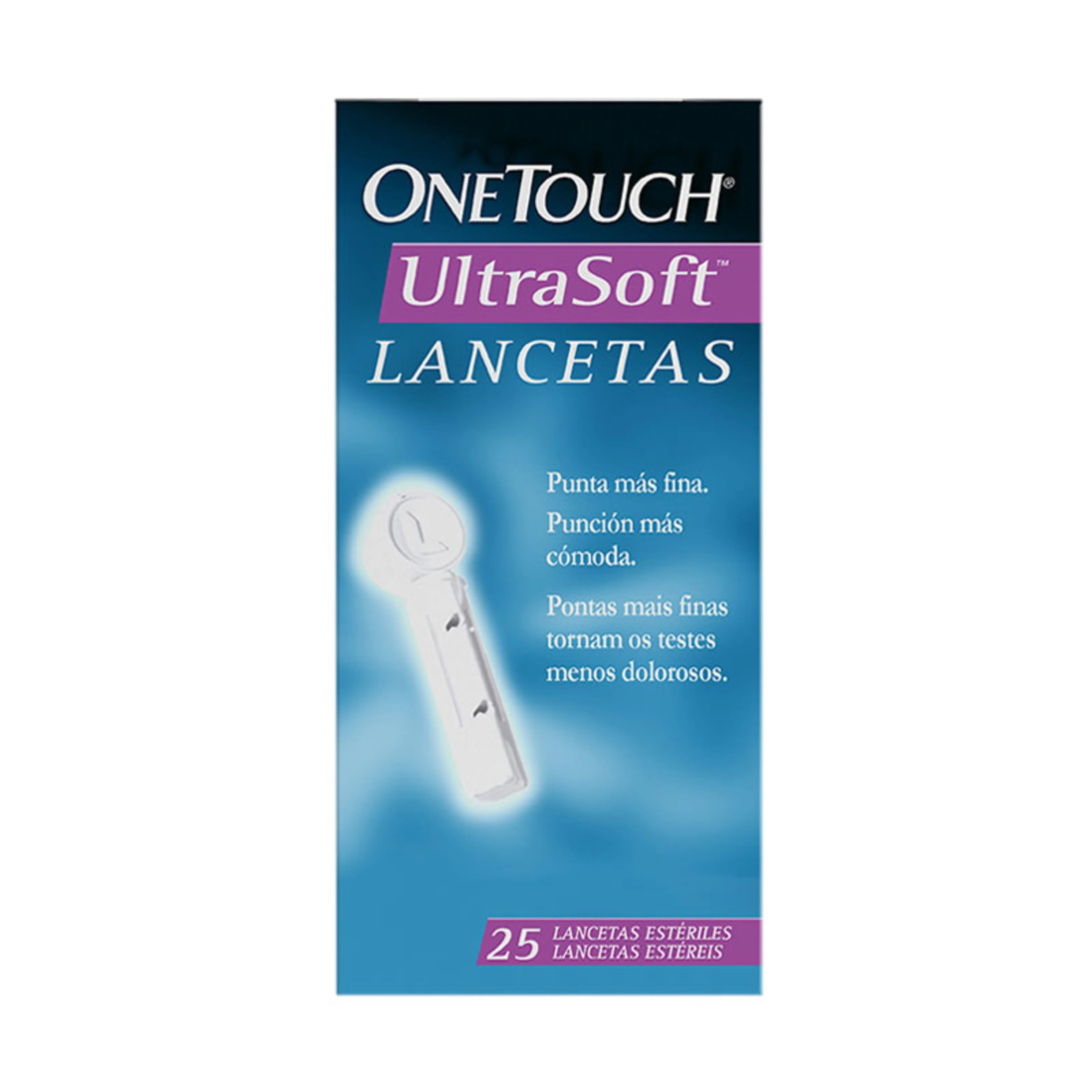 Lancetas OneTouch Ultra Soft con 25 piezas