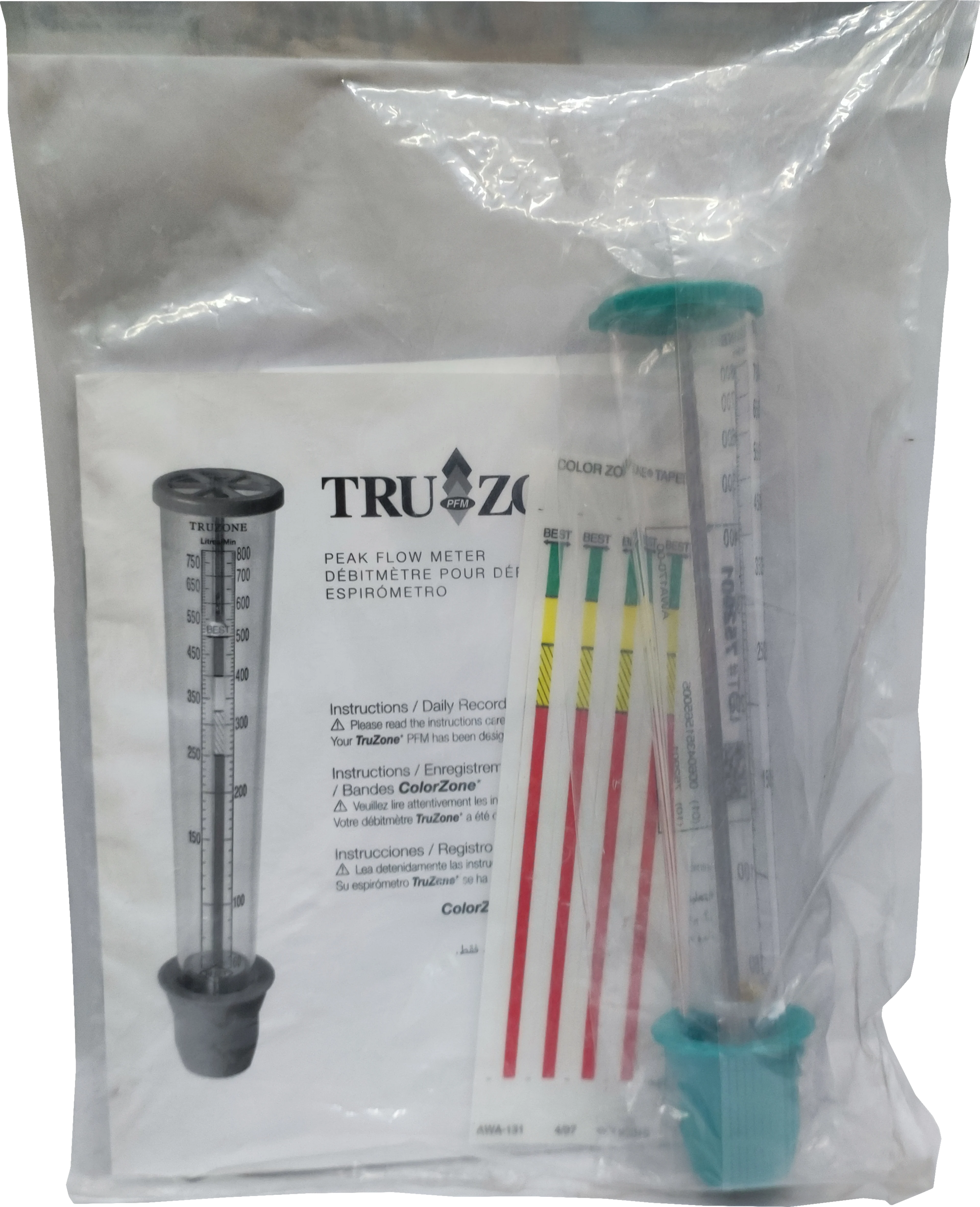 Flujómetro TruZone adulto/pediátrico con 1 pieza