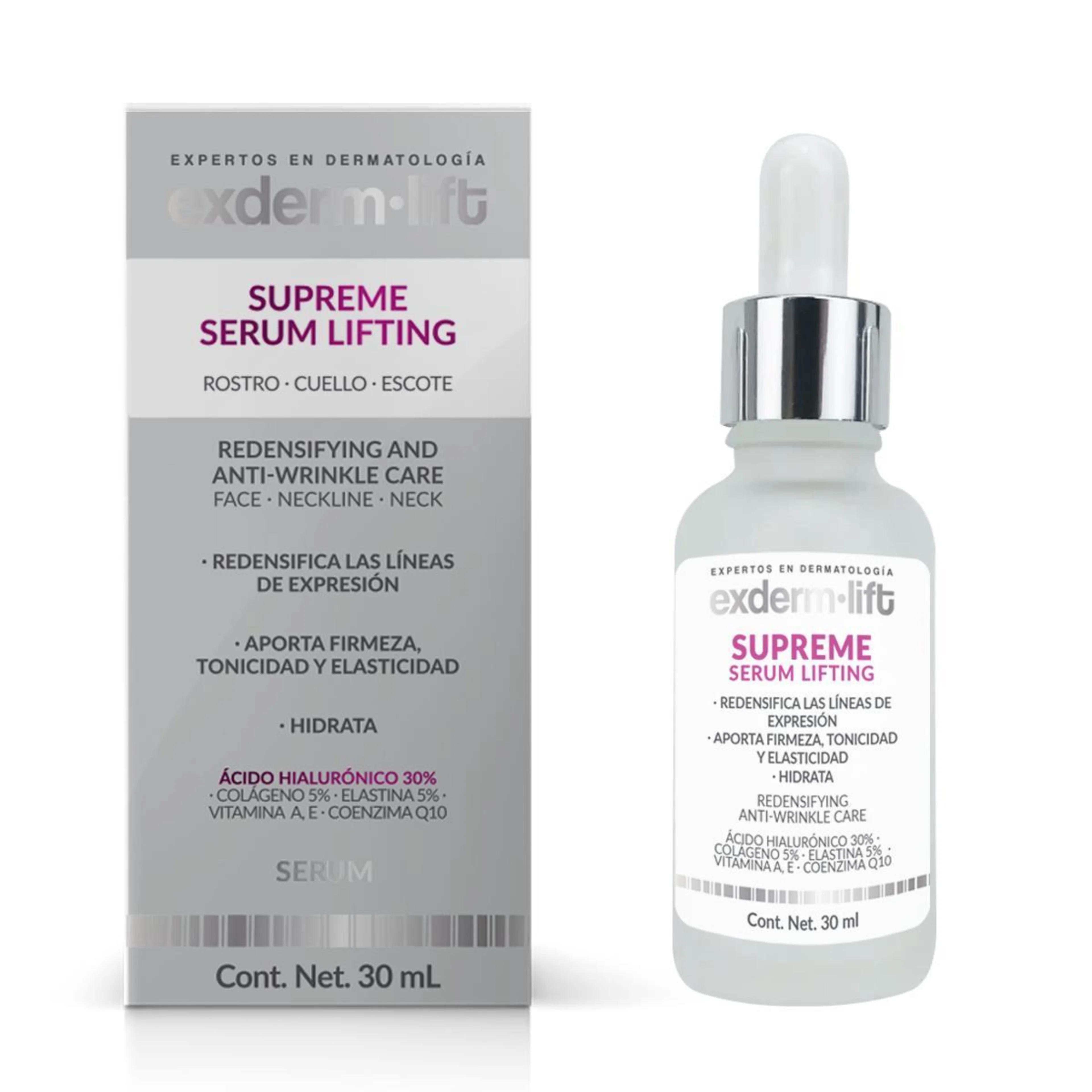 Exderm Lift Supreme Serum Lifting Ácido Hialurónico Con 30 Ml