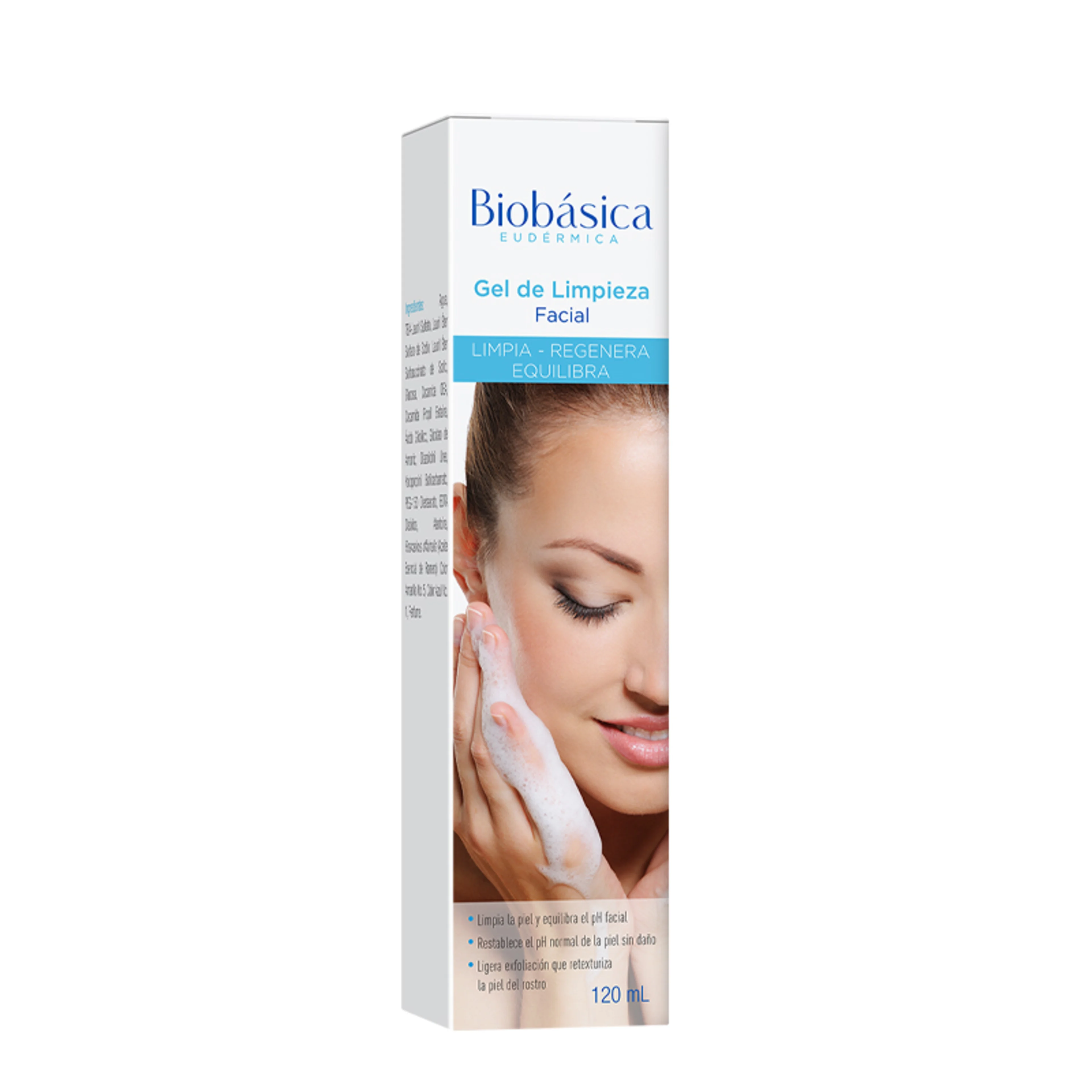 Biobásica eudérmica gel de limpieza facial para piel normal mixta o grasosa 120 ml botella