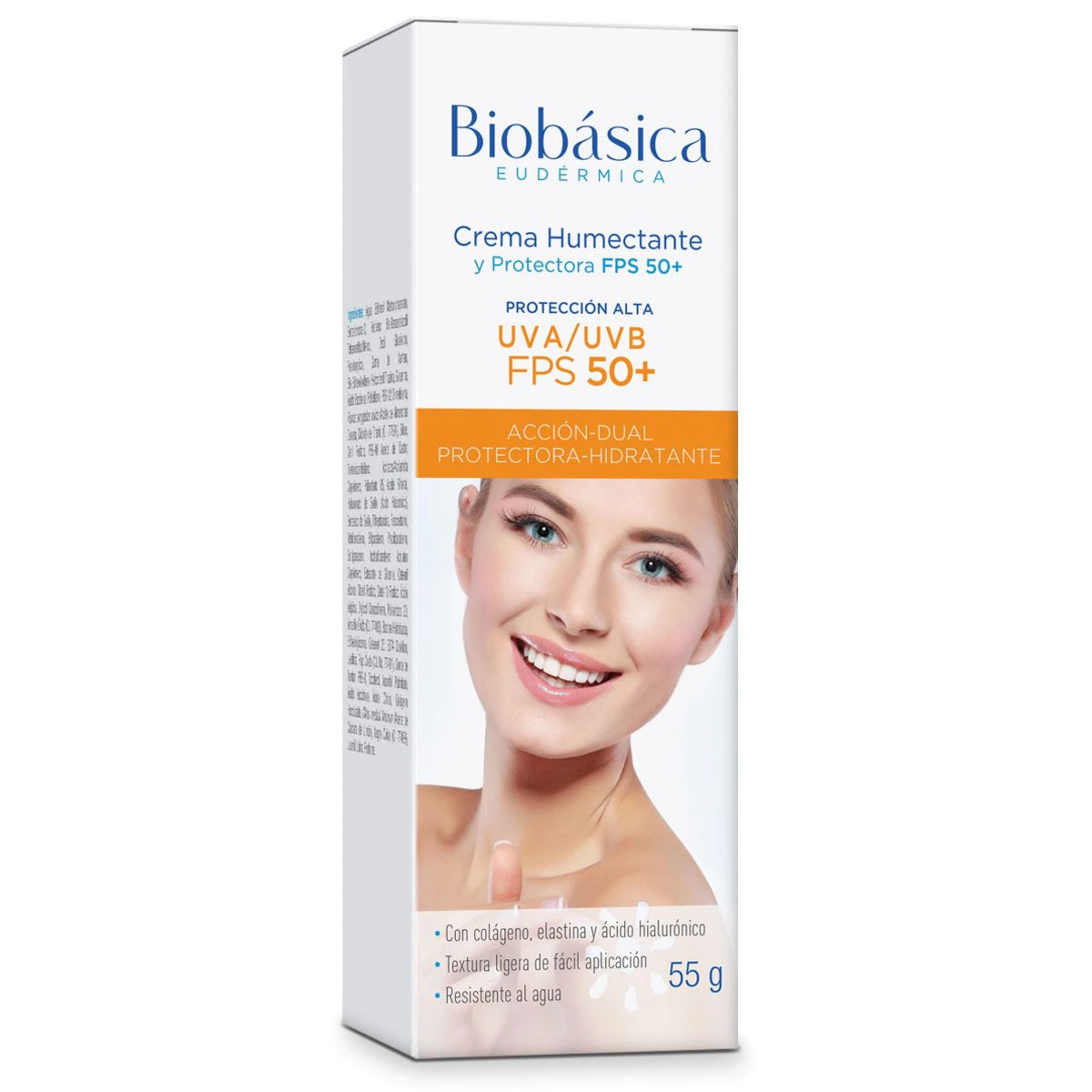 Biobásica eudérmica crema humectante con fps50+ para todo tipo de piel 55 g tubo