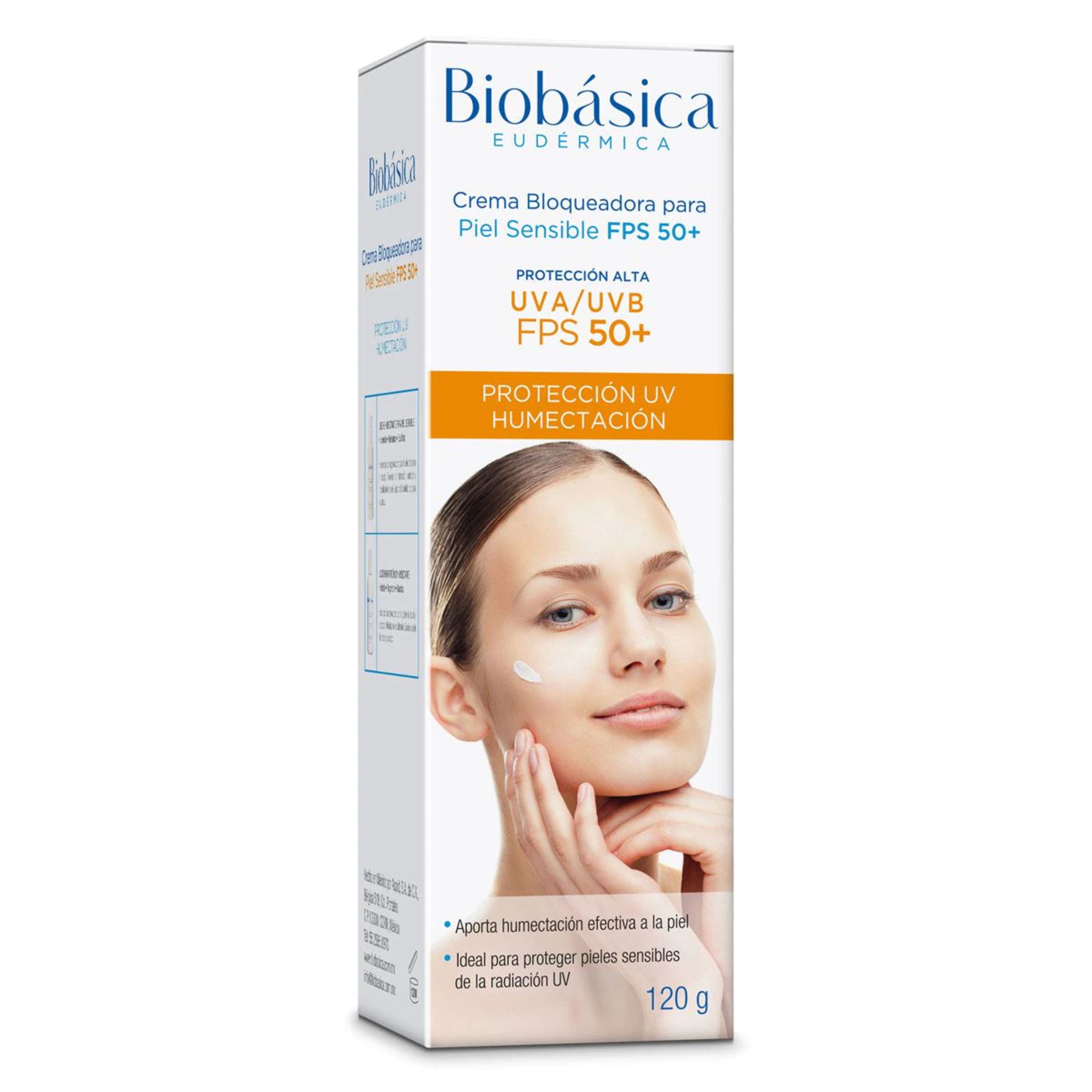 Biobásica eudérmica crema bloqueadora para piel sensible con fps50 120 g tubo