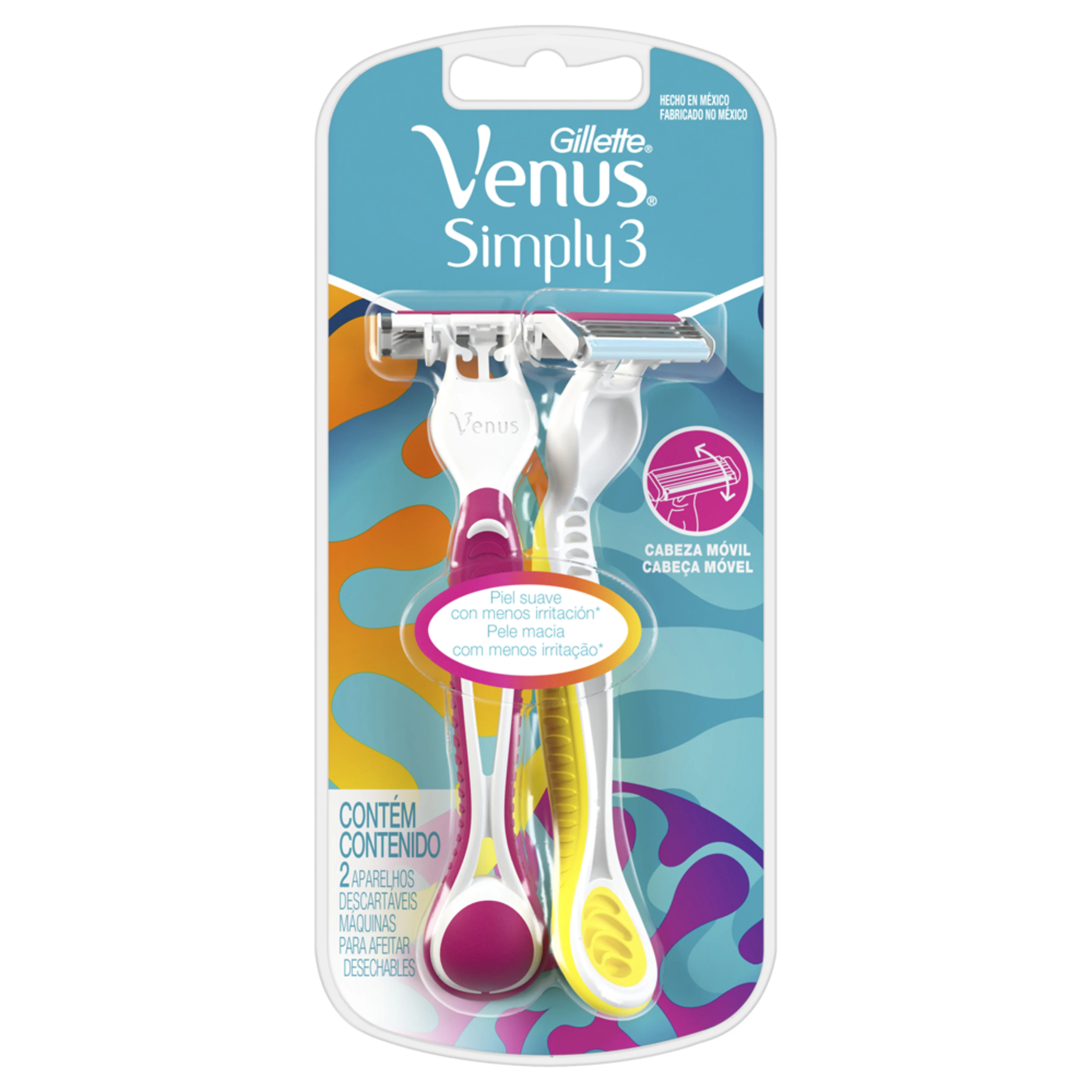 Gillette Venus Simply3 Rastrillo Para Afeitar Desechables Con 2 Piezas