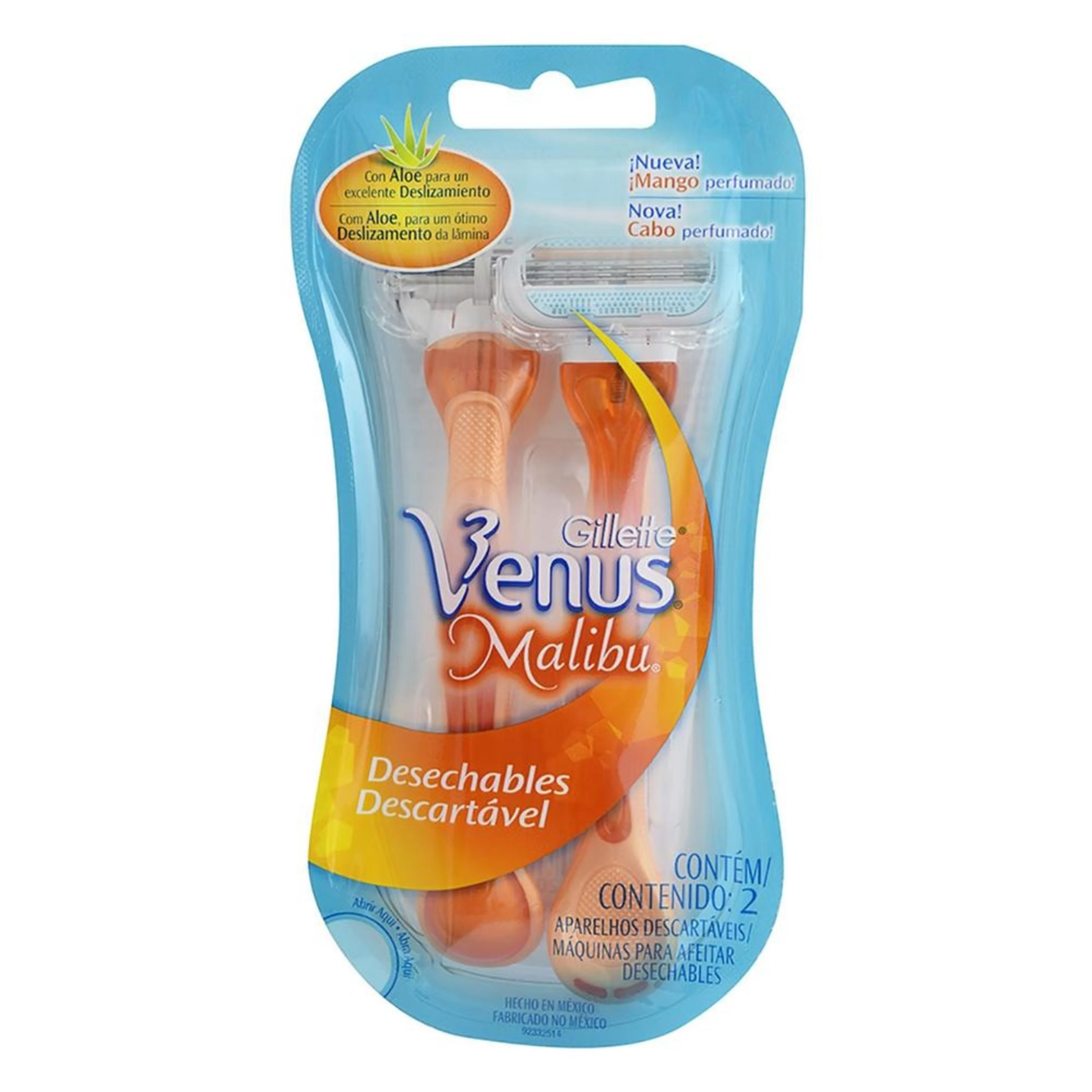 Venus rastrillo malibú 2 piezas blíster