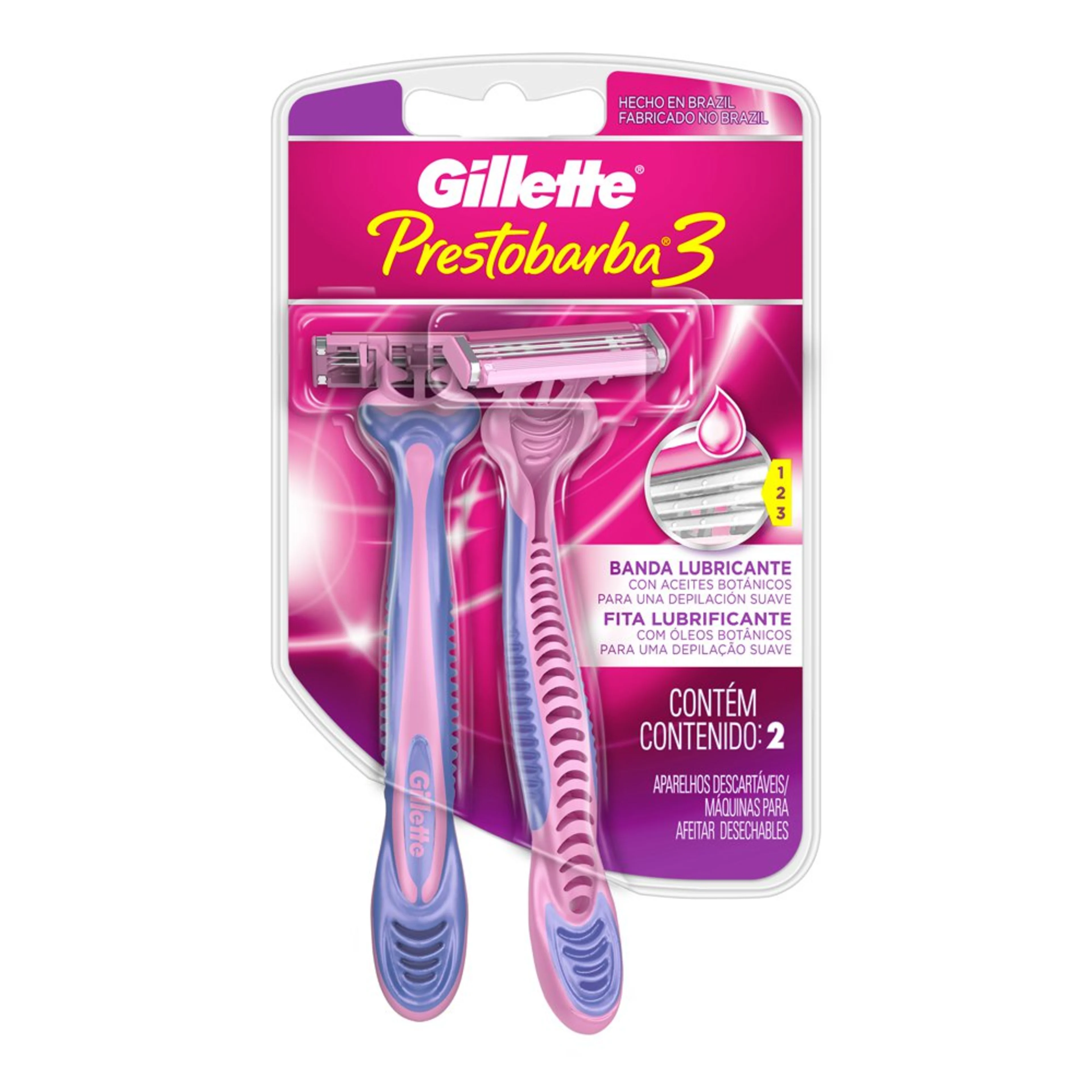 Gillette Prestobarba3 2 Rastrillo Para Afeitar Con 2 Piezas