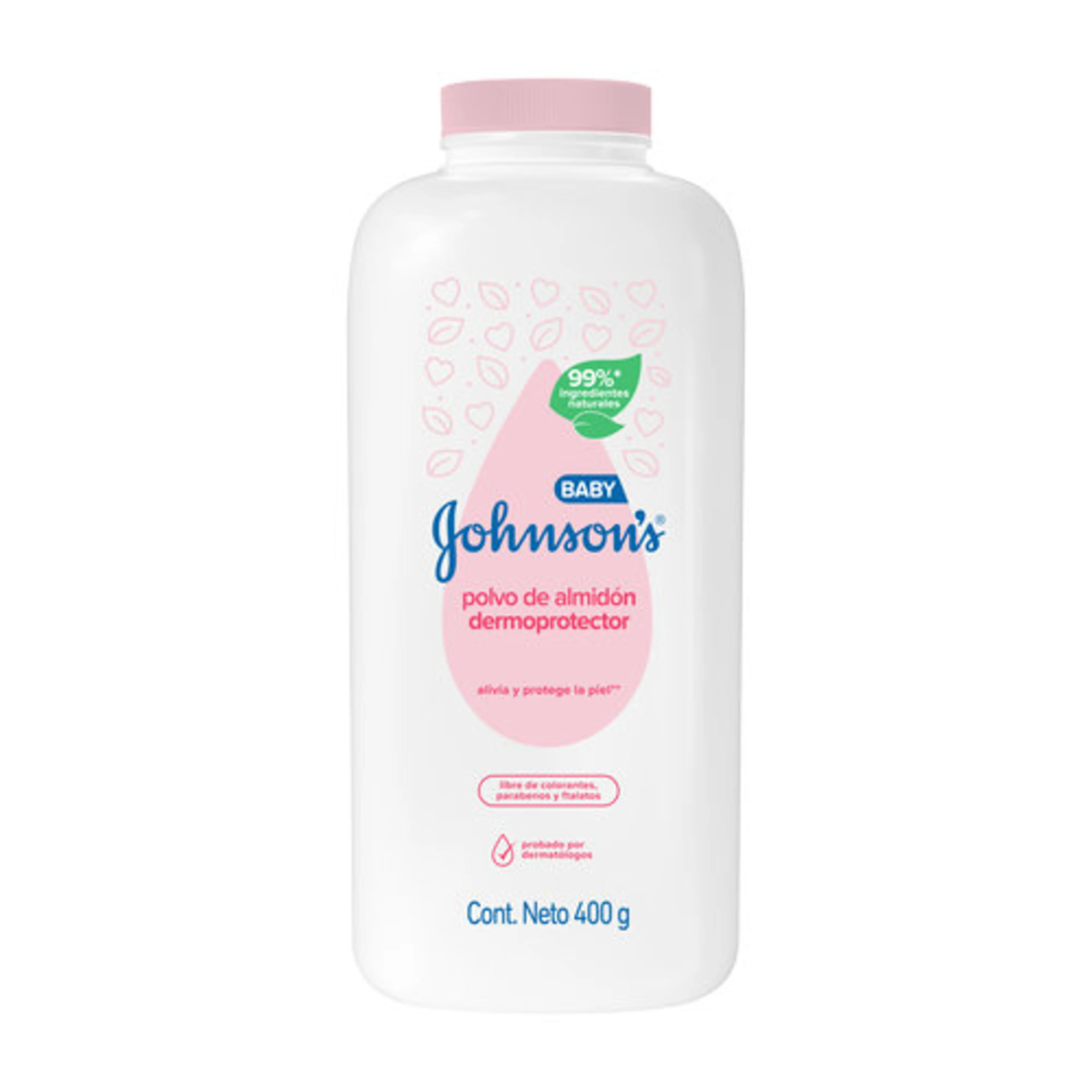 Johnson’S Baby Talco Para bebé Polvo De Almidón Dermoprotector Con 400 G